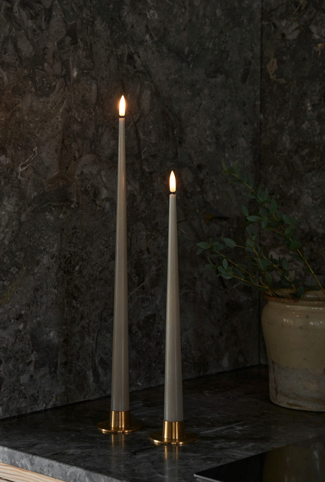 ester & erik LED-Kerze Ester & Erik LED Spitzkerze 30 cm 2er Set