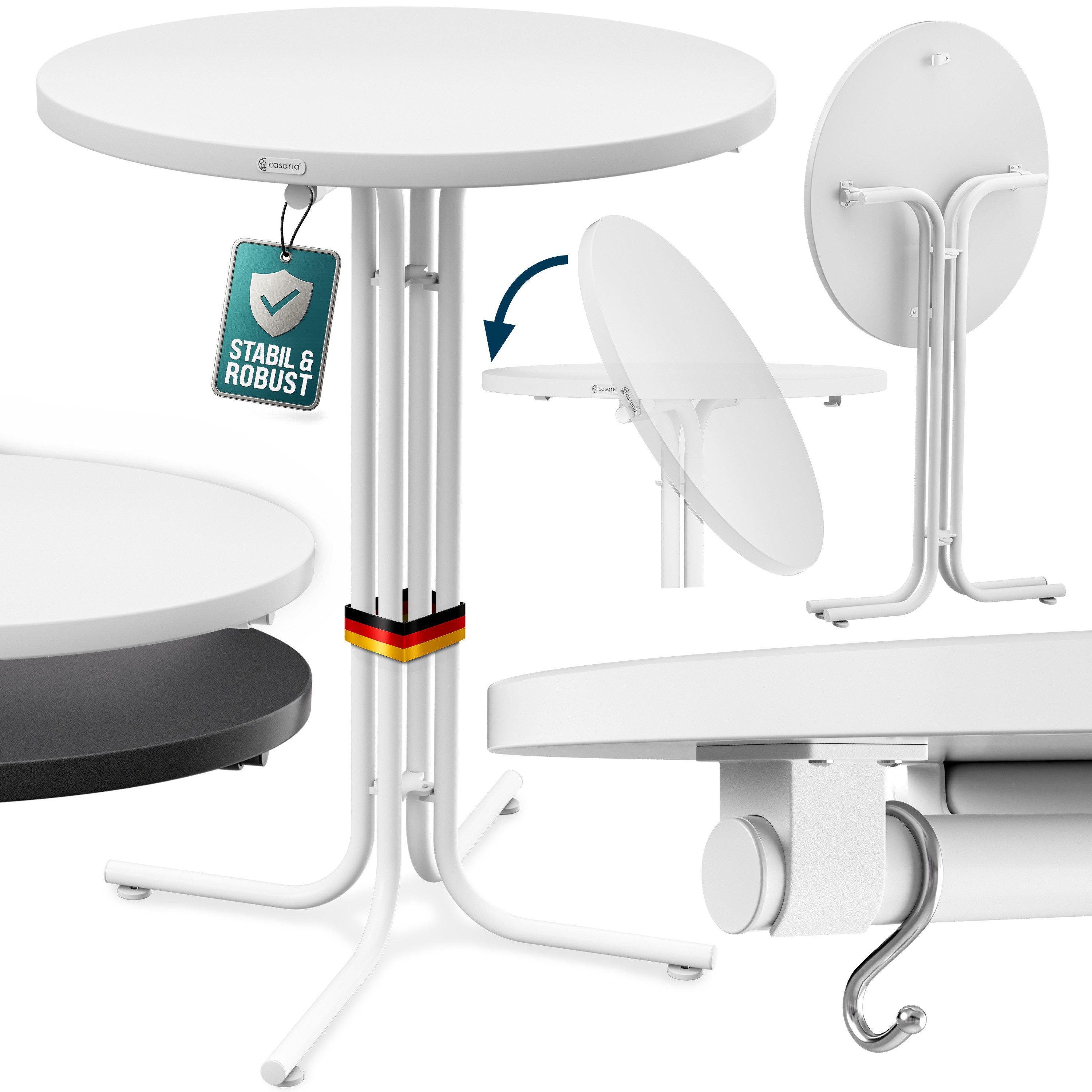 Casaria Stehtisch, Ø70x110 cm klappbar rund günstig online kaufen