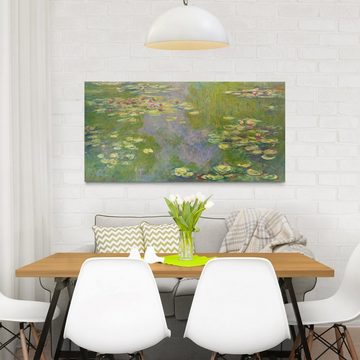 Bilderdepot24 Leinwandbild Kunstdruck Claude Monet Grüne Seerosen grün Bild auf Leinwand XXL, Bild auf Leinwand; Leinwanddruck in vielen Größen