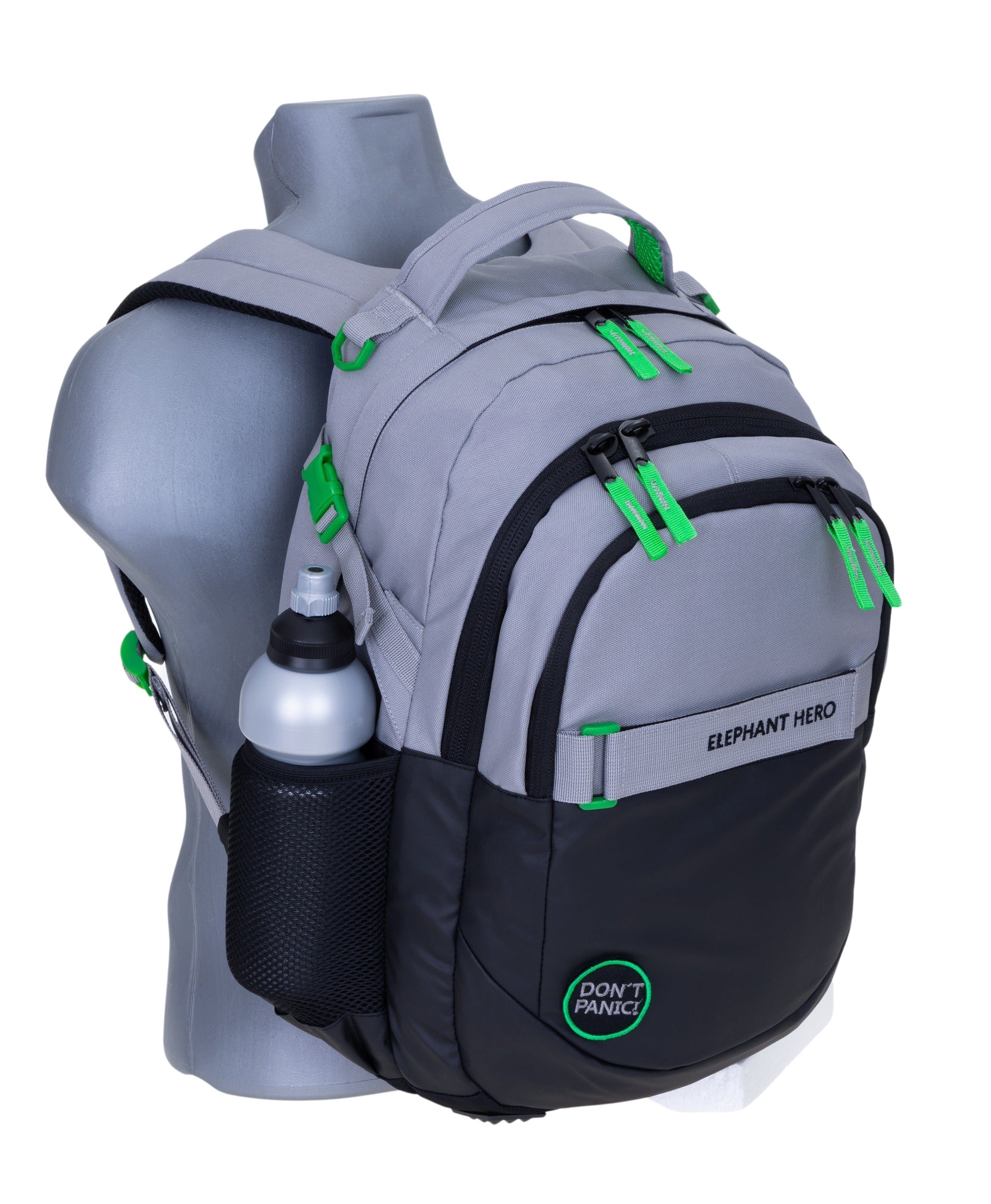 ELEPHANT Schulrucksack Hero Signature Schultasche (Set, 3-tlg., 3 Teile Rucksack Sporttasche Mäppchen Box), Softcase Schulranzen Schulmappe +rsm