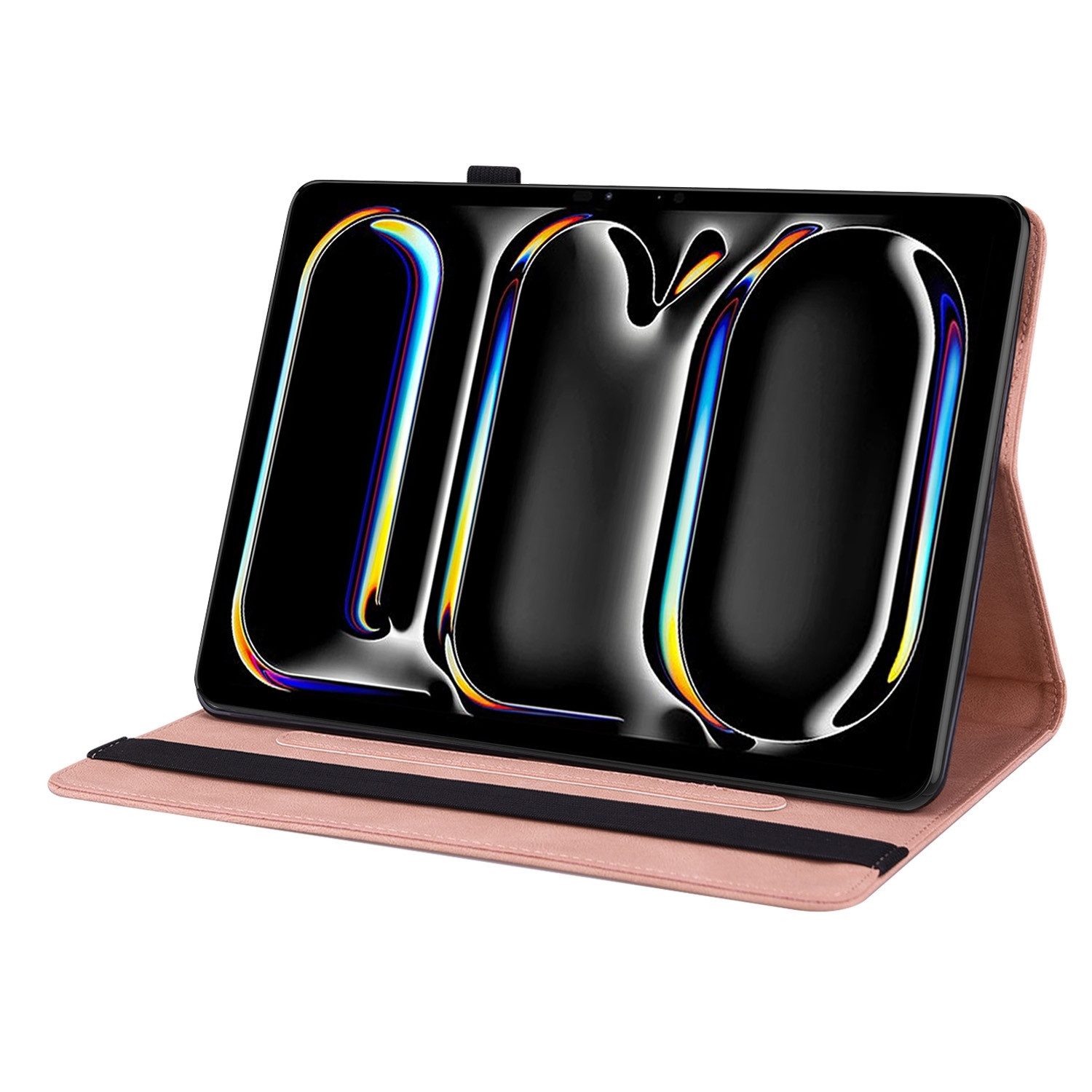 Wigento Tablet-Hülle Für Apple iPad Pro 11 2024 Schmetterling Kunstleder Hülle Tasche Pink, Kunstleder Schutzhülle Smart Case Design Cover – Bild 4 von 5
