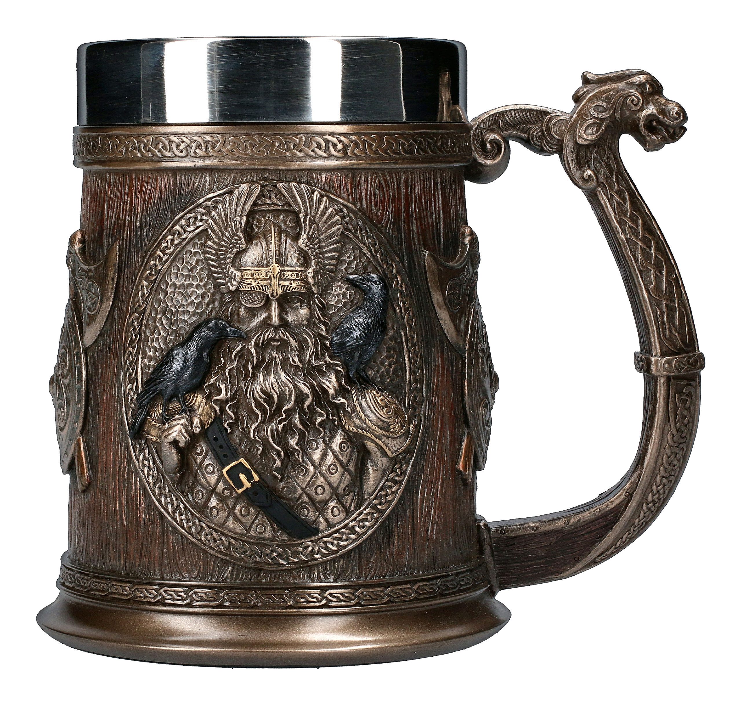 Bierkrug Krug Wikinger Götter - Odin & Thor - Veronese Mythologie Deko