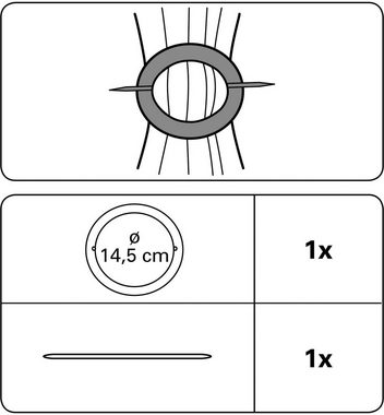 Dekoklammer für Raffhalter Dekospange mit Stab Mars, GARDINIA, (1-tlg), zum Dekorieren und Raffen