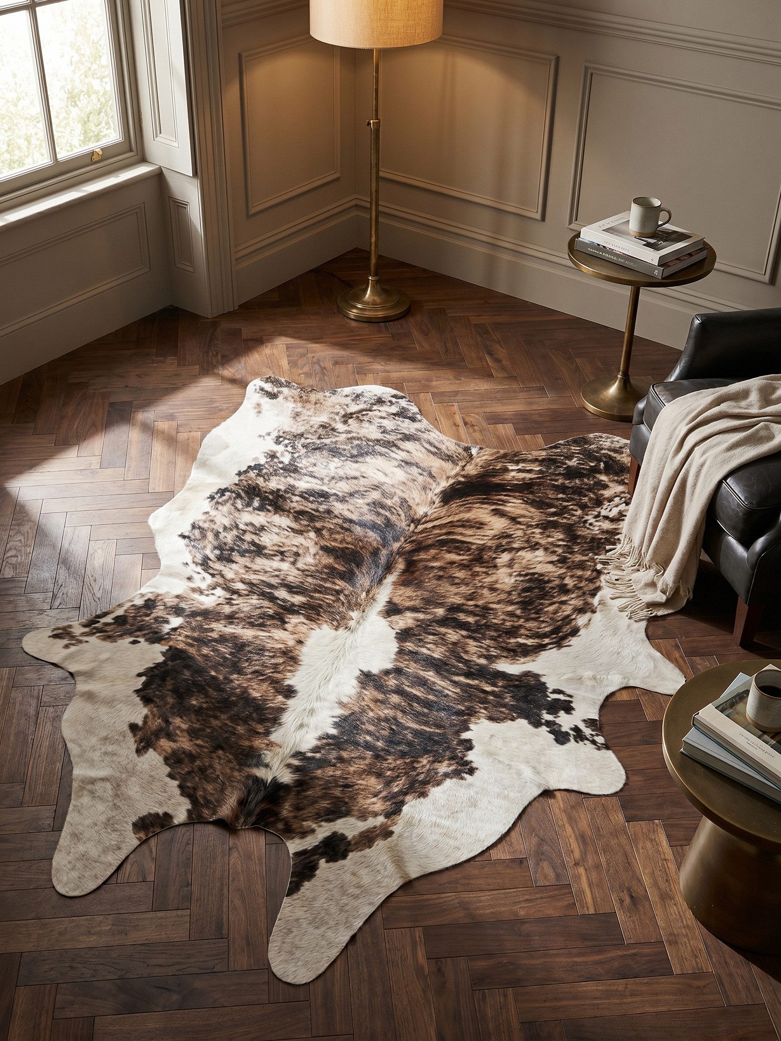 KADIMA DESIGN Teppich GASTEIN Wohnzimmer Schlafzimmer Waschbar Wohnzimmerteppich Leicht, Sonderform, Höhe: 5 mm, 100x135 cm, Esszimmer Webteppich Strapazierfähig Waschbar