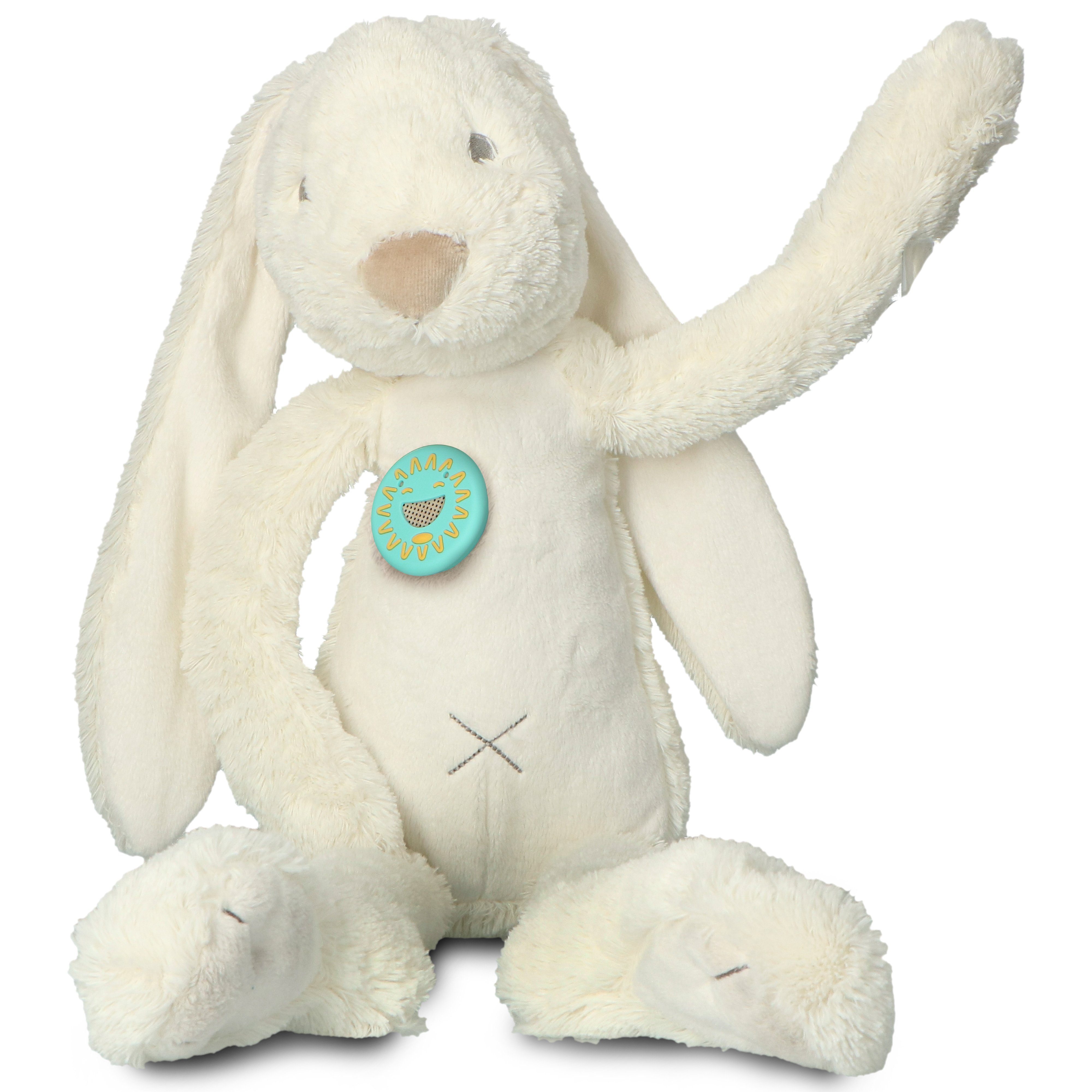 HeeHee+ToyRabbit, Babyphone mit Alecto Text/Sprachchat, Sprechendes 1-tlg., Kuscheltier, Schlaflieder,nachhaltig.