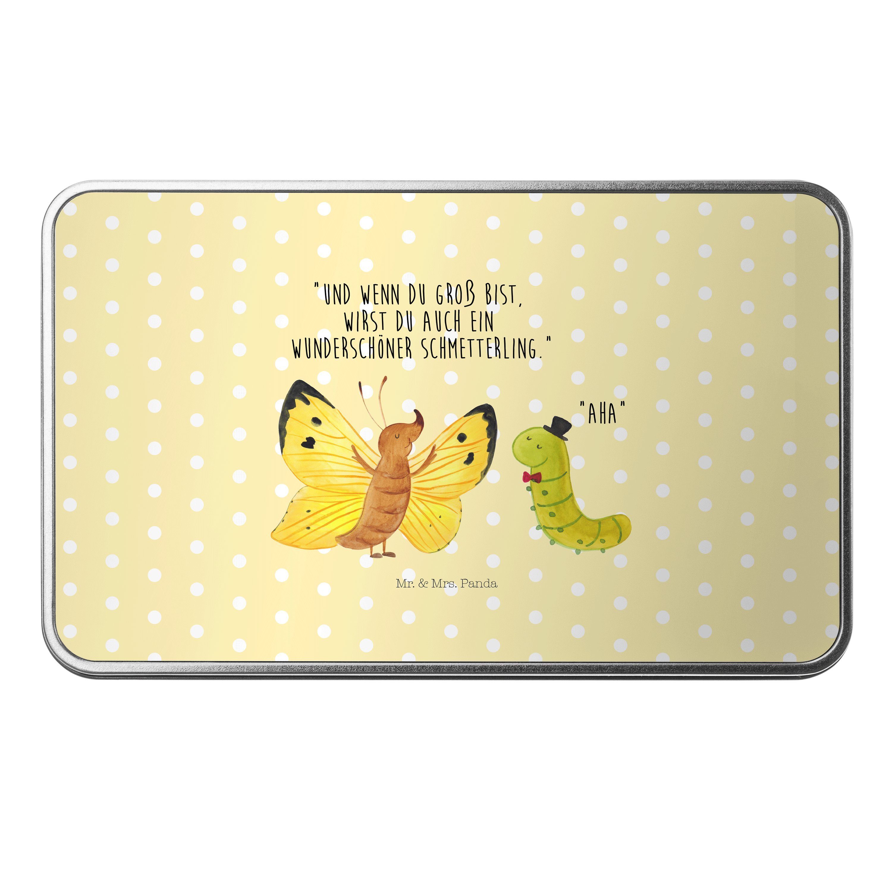 Mr. & Mrs. Panda Dose Raupe & Schmetterling Gelb Pastell Geschenk