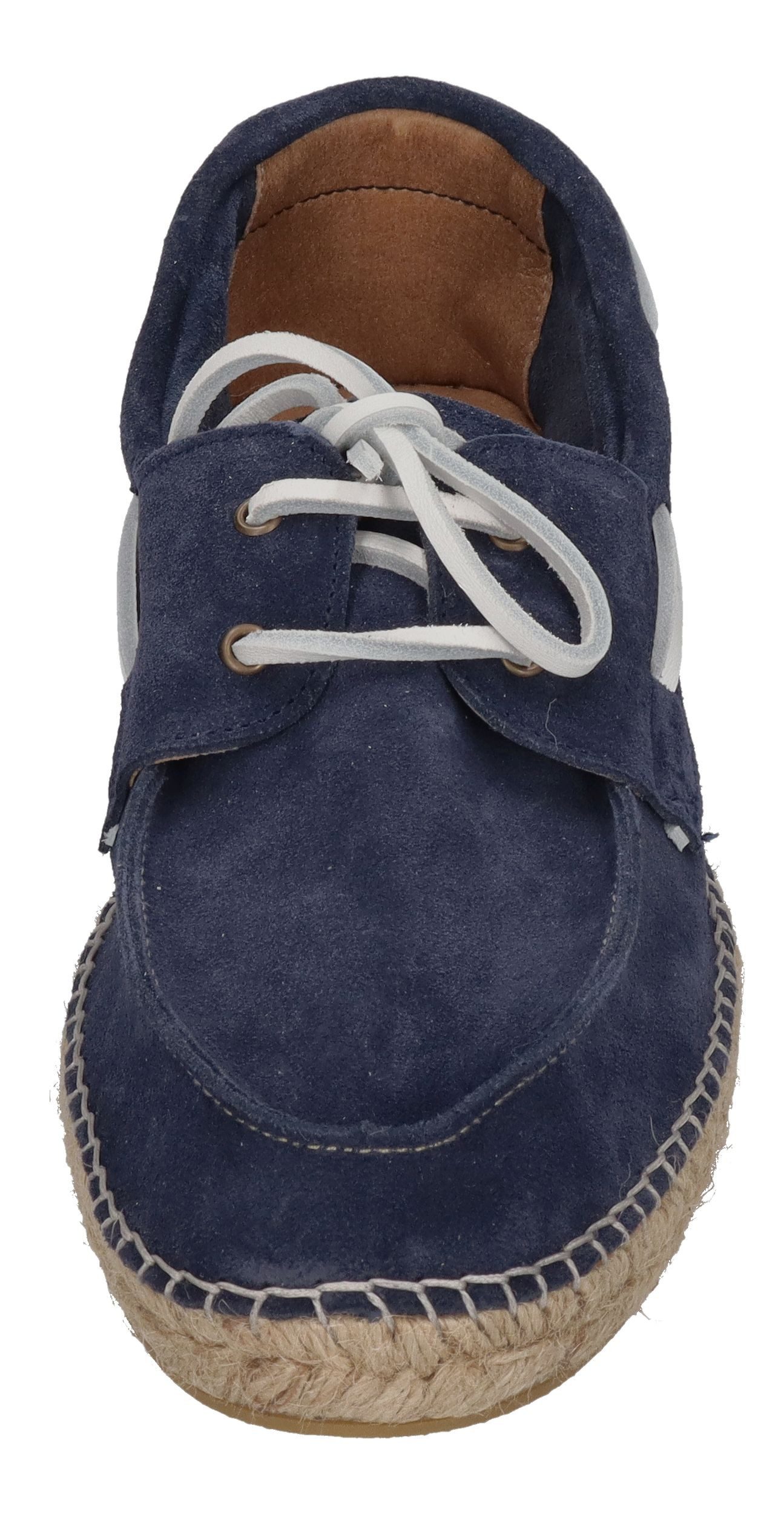 espadrij l´originale NAVIRE VELOUR MEN Espadrille Marine x White Laces