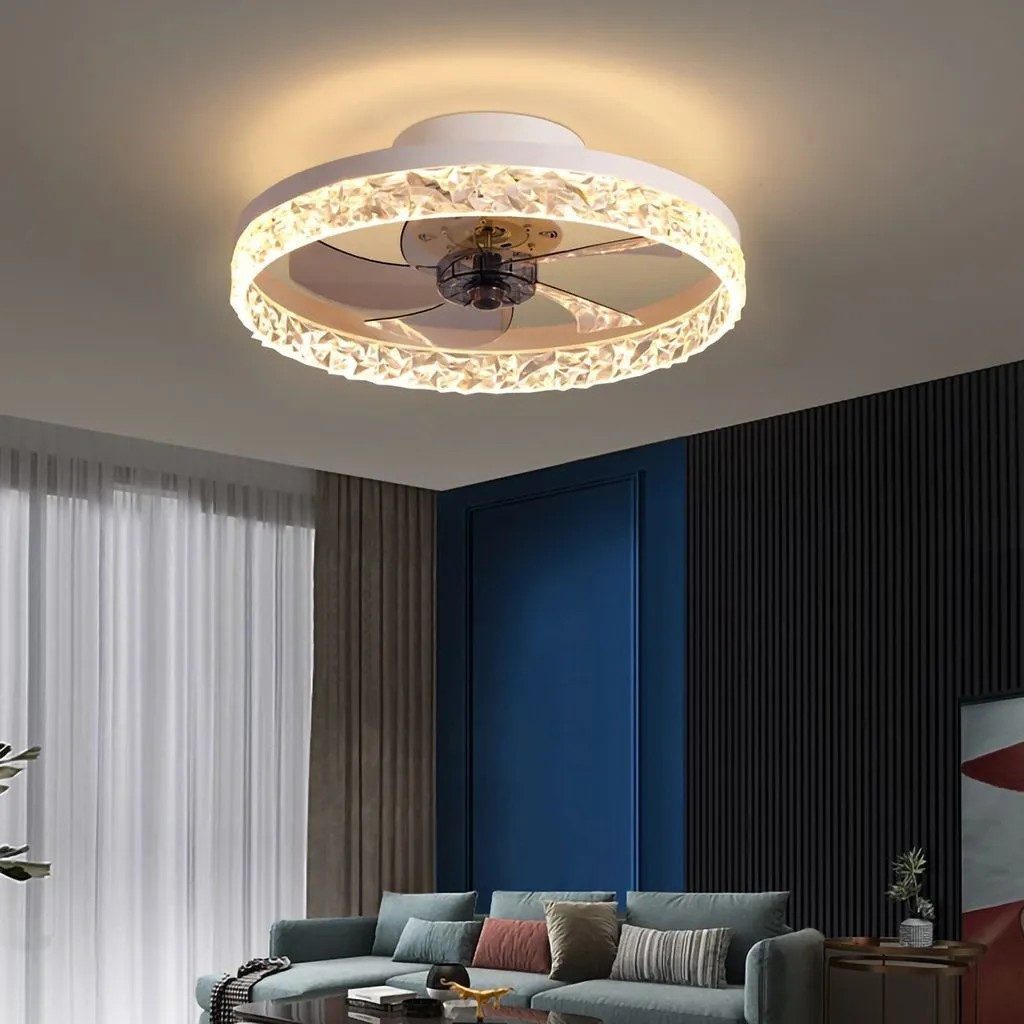 JDONG Deckenventilator Mit Beleuchtung Leise 54W Dimmbar Deckenleuchte Mit Fernbedienung, Für Schlafzimmer Wohnzimmer Esszimmer Arbeitszimmer
