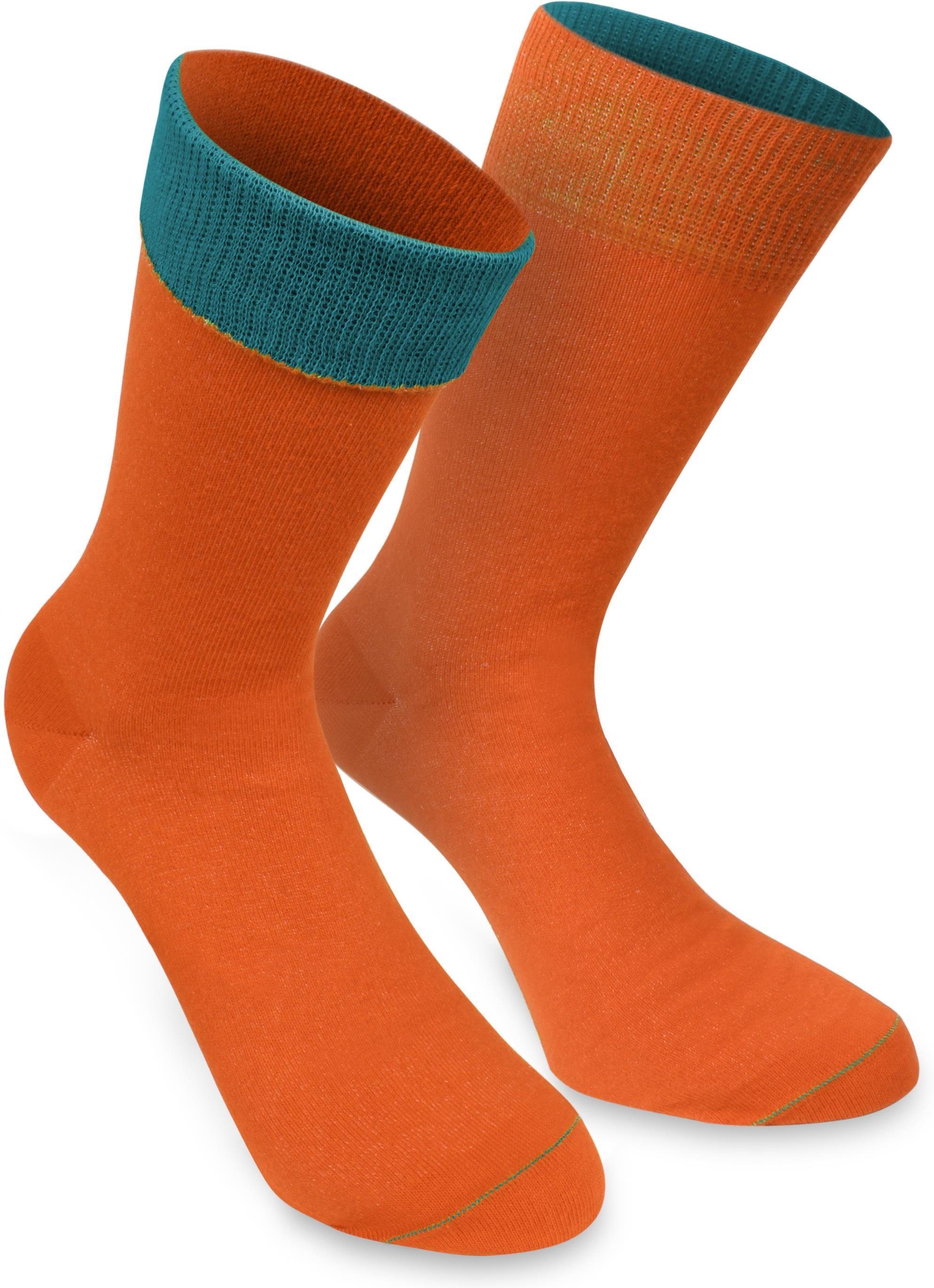 normani Basicsocken 1 Paar Socken Bi-Color (1 Paar) farbig abgesetzter Bund günstig online kaufen