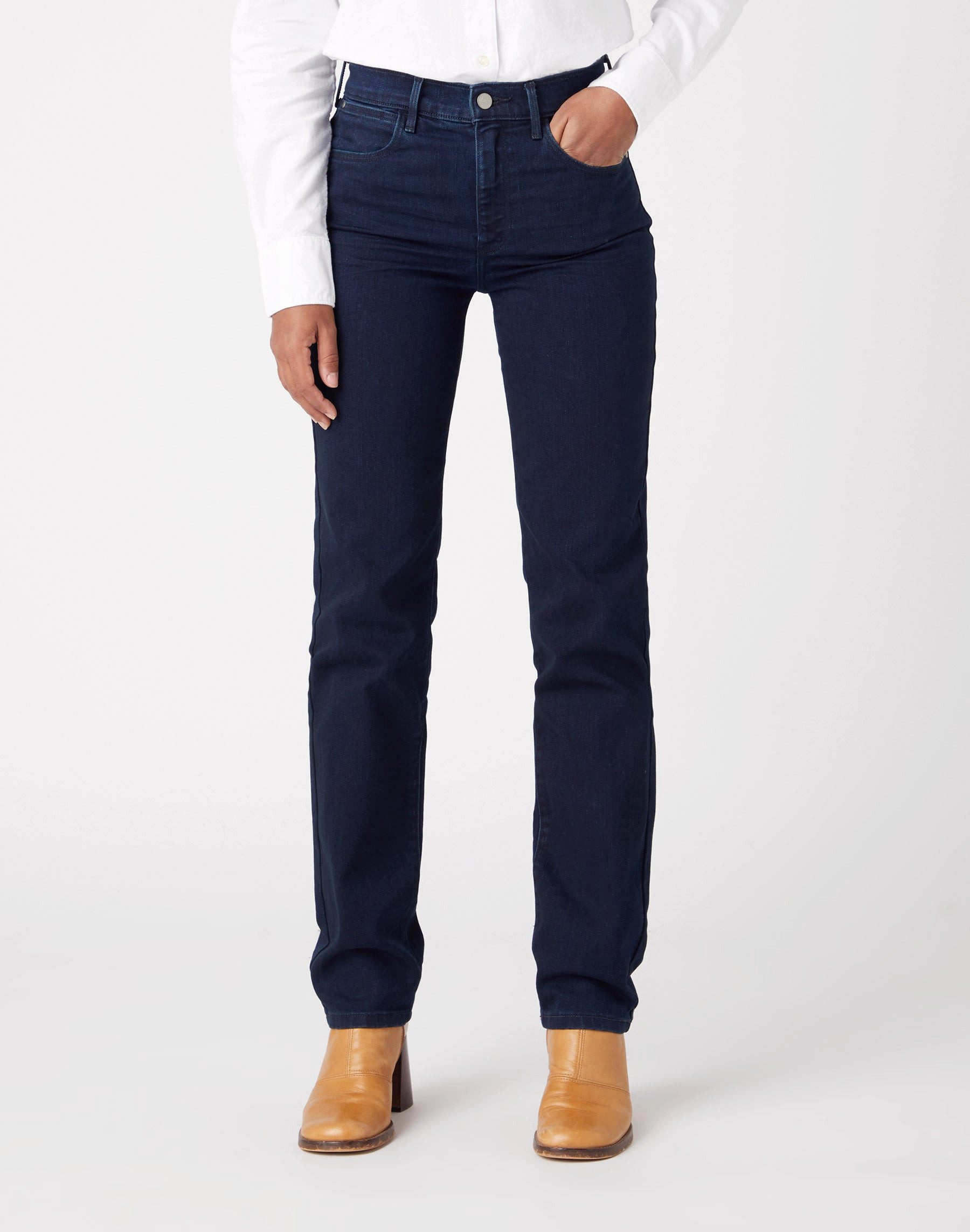 Wrangler Stretch-Jeans WRANGLER STRAIGHT blue black günstig online kaufen