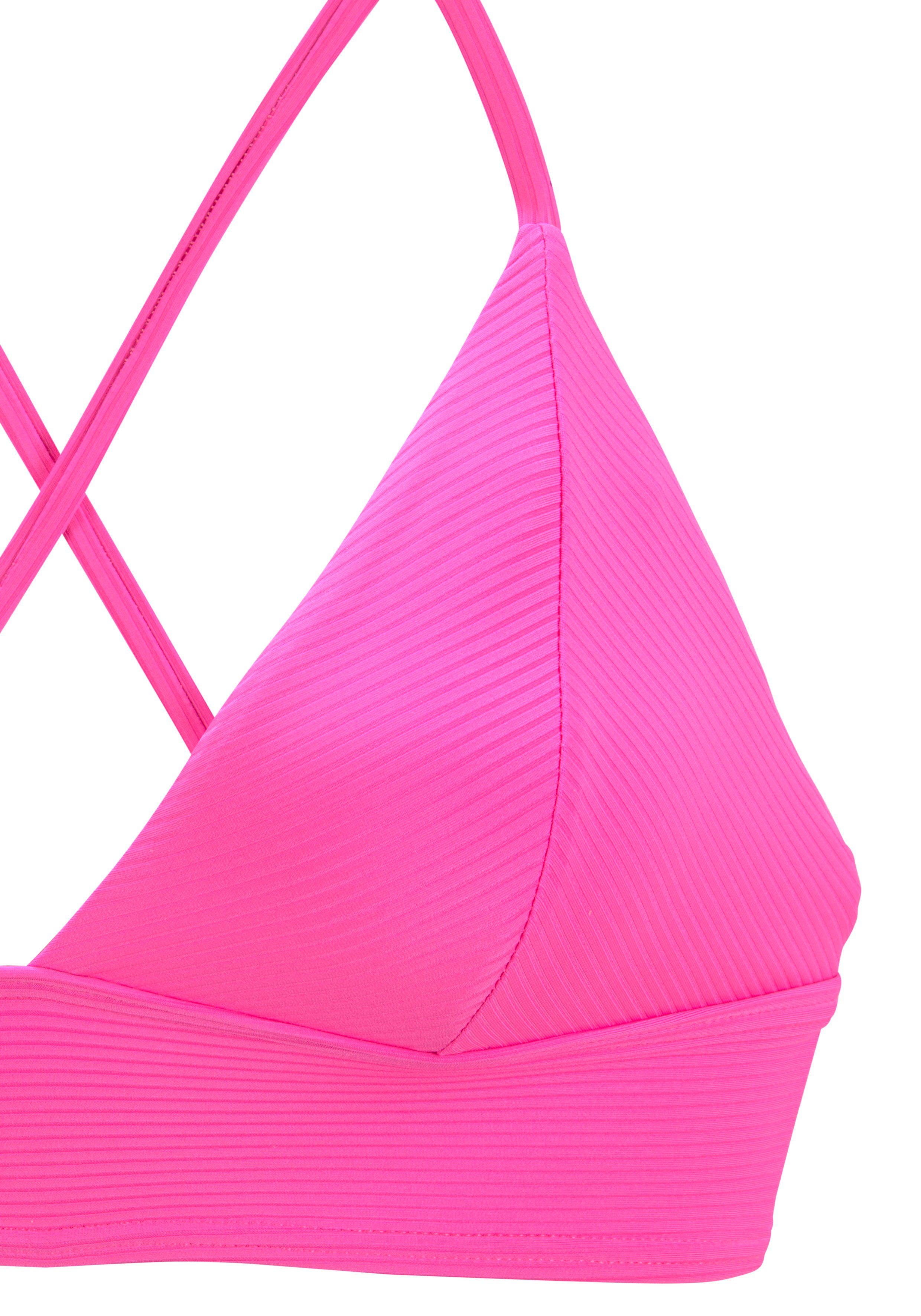 Venice Beach Triangel-Bikini-Top Lucky, aus gerippter günstig online kaufen