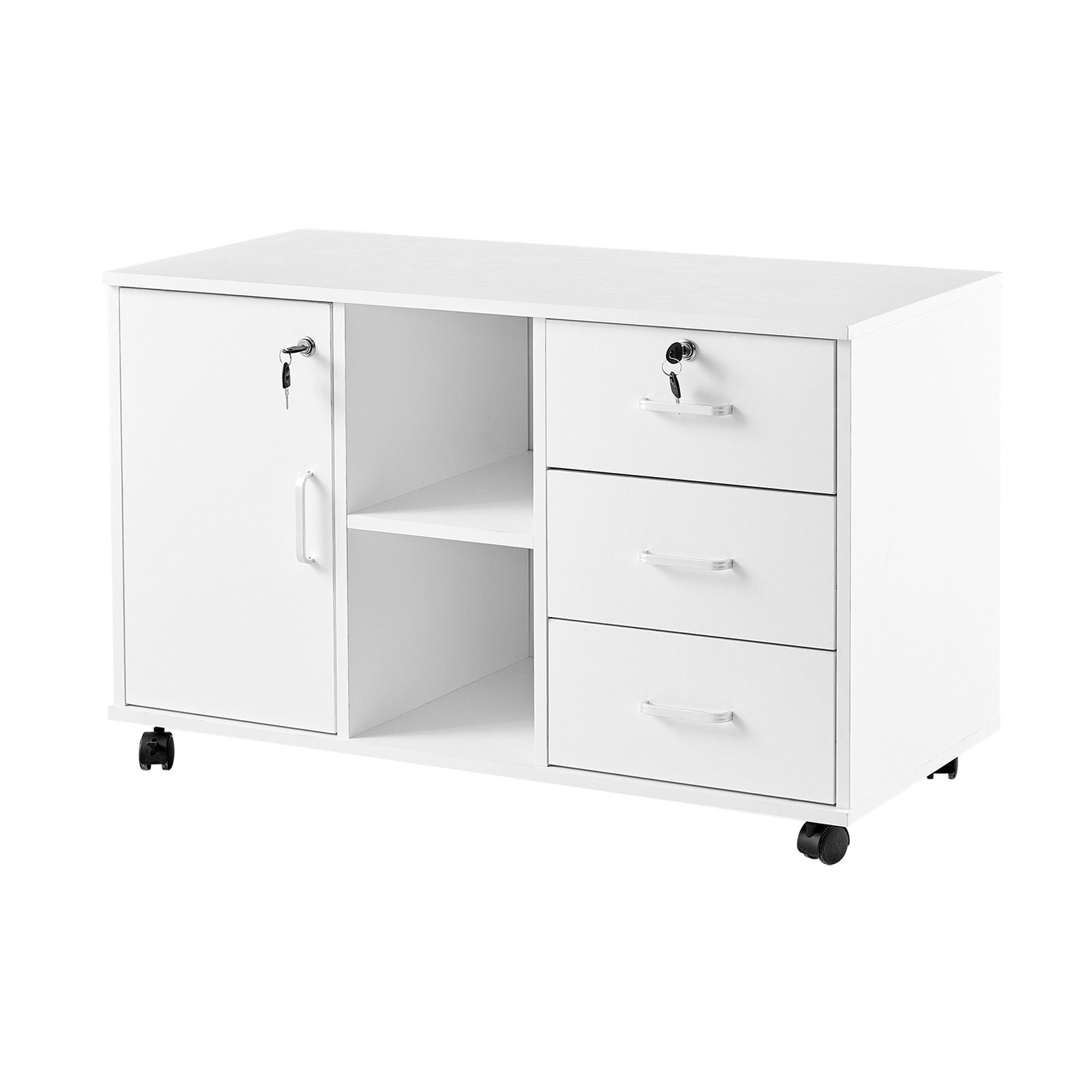 Ofcasa Aktenschrank Rollcontainer Abschließbar mit 3 günstig online kaufen