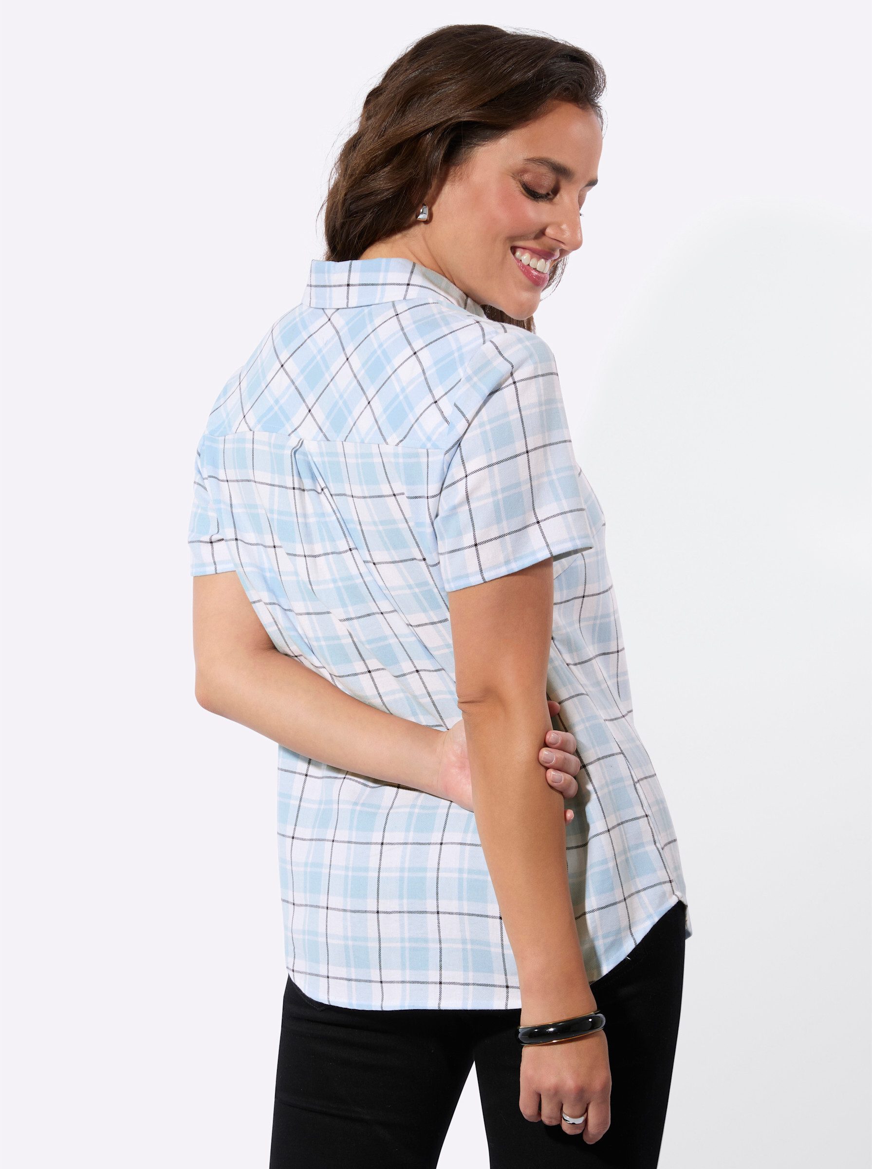 Witt Klassische Bluse Karo-Bluse Kurzarm günstig online kaufen