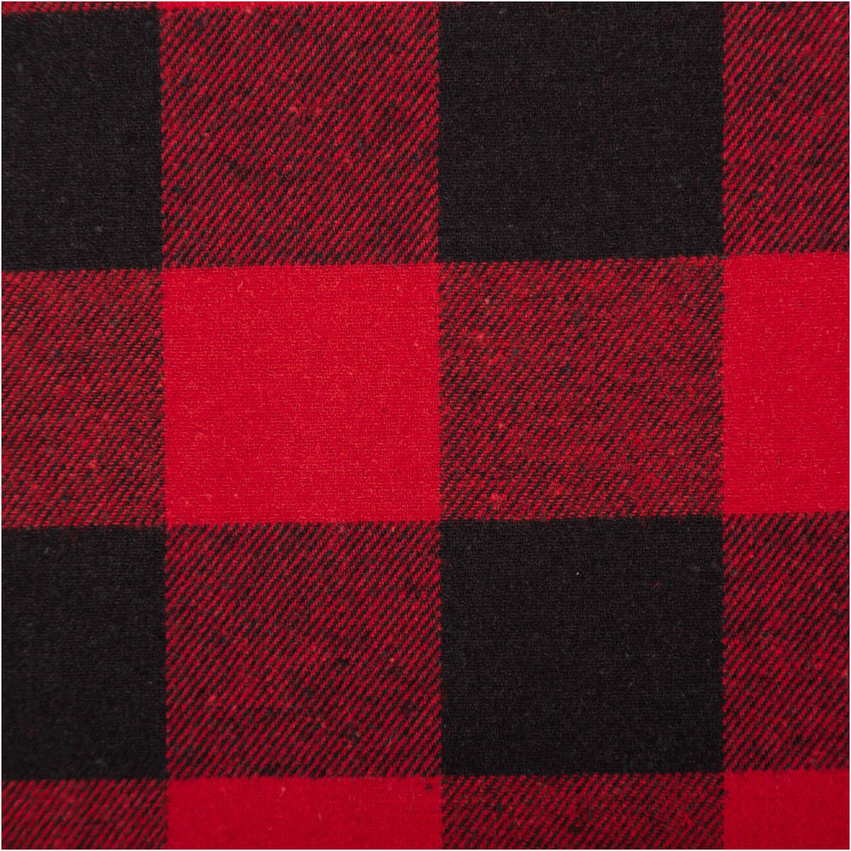 SCHÖNER LEBEN. Stoff Stoff Meterware Twill Baumwollstoff Karo rot schwarz weich 145cm, allergikergeeignet