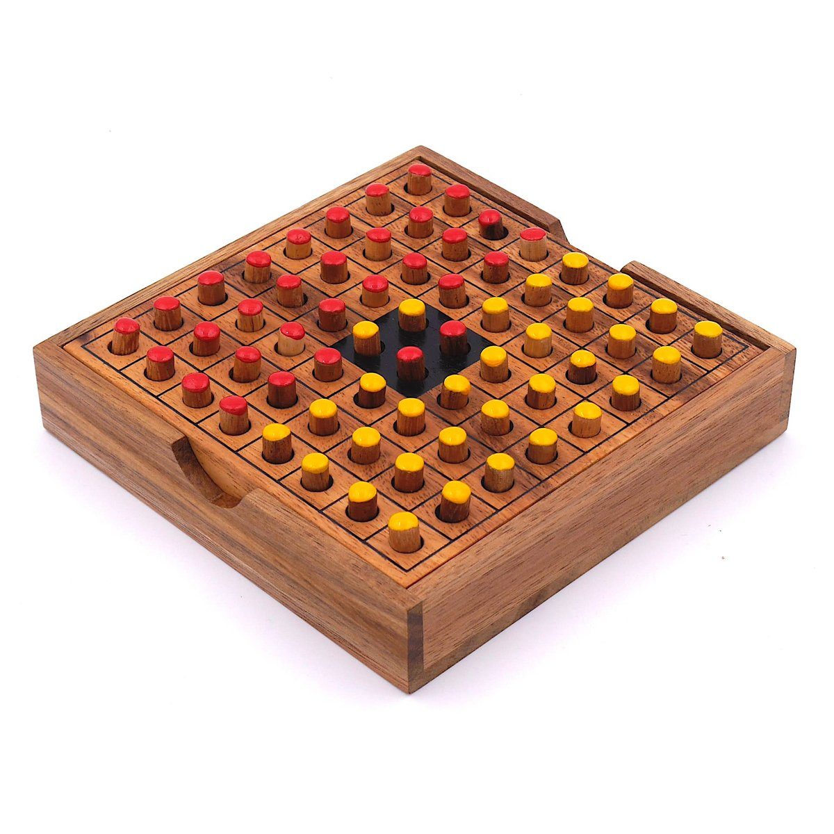 rot/gelb aus Denkspiele 2 Reversi ROMBOL für Holz, – Brettspiel Interessantes Strategiespiel edlem Holzspiel Spiel, Personen