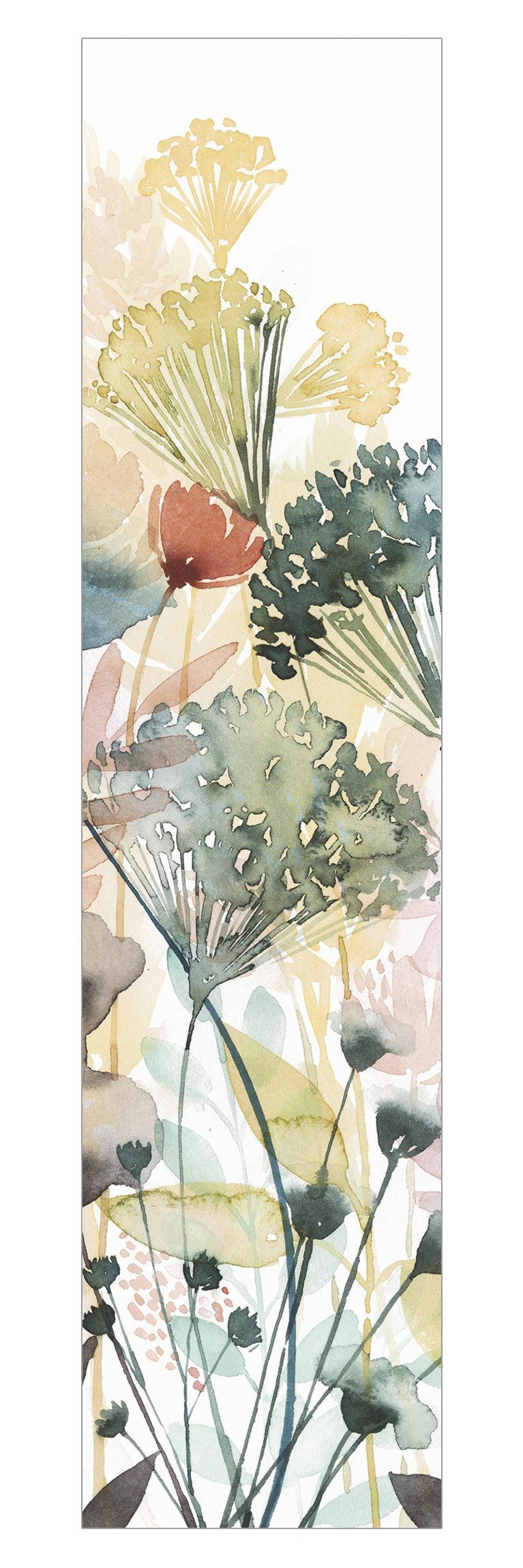 Bilderdepot24 Schiebegardine modern Flächenvorhang blickdicht Wildblumen im Sommer I (1 St), halbtransparent, Wohnzimmer große Flächengardine lichtdurchlässig als Klett-System