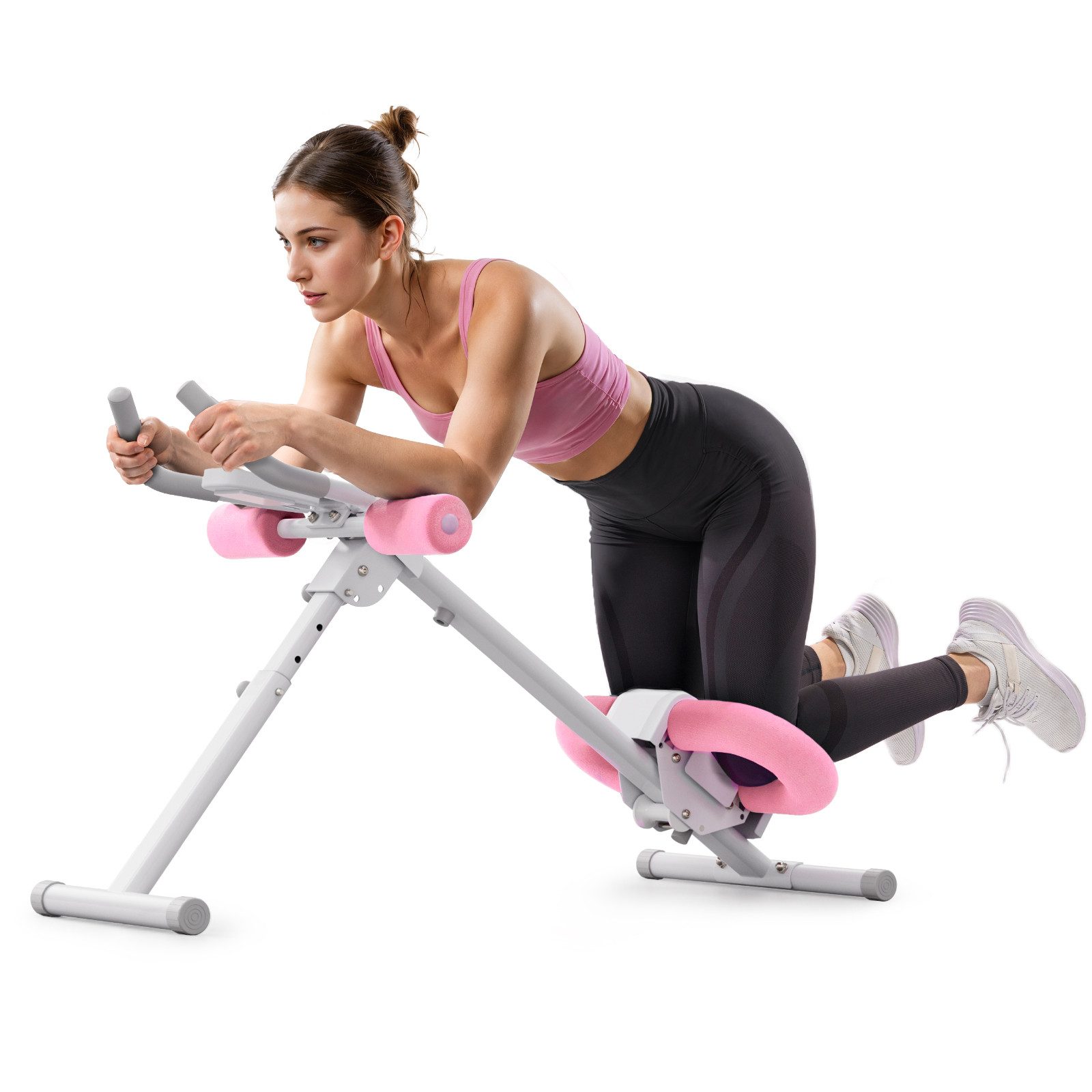 MERACH Тренажоры для живота Multifunktionale Тренажоры для живота für Zuhause, Bauchmuskeltrainer (LCD-Display, einstellbare Schwierigkeitsstufen, Glattes Gleiten, 5 Höheneinstellungen, 2 Neigungs Swinkel, ergonomisch, hoher Komfort), Ganzkörpertraining, klappbare Тренажоры für Bauchmuskeln