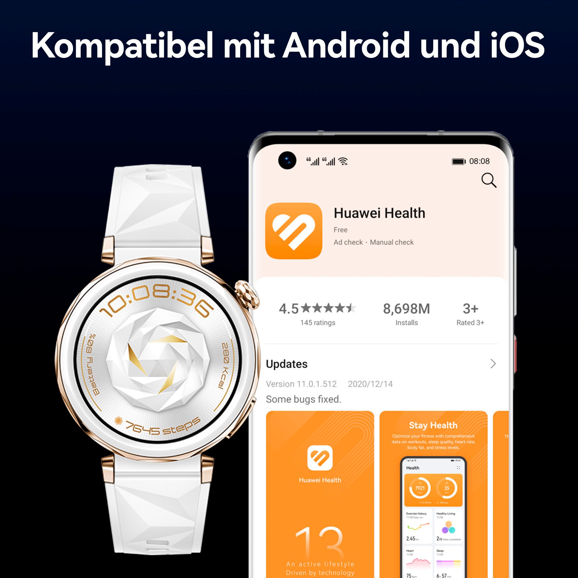 Huawei Watch GT5 Pro 42MM (Jana-B29C) Smartwatch (3,35 cm/1,32 Zoll, Harmony OS)