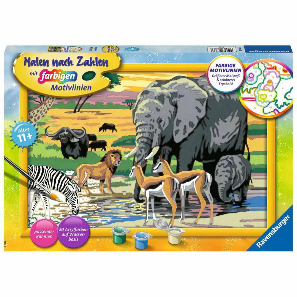 Ravensburger Раскрась по номерам Tiere in Afrika