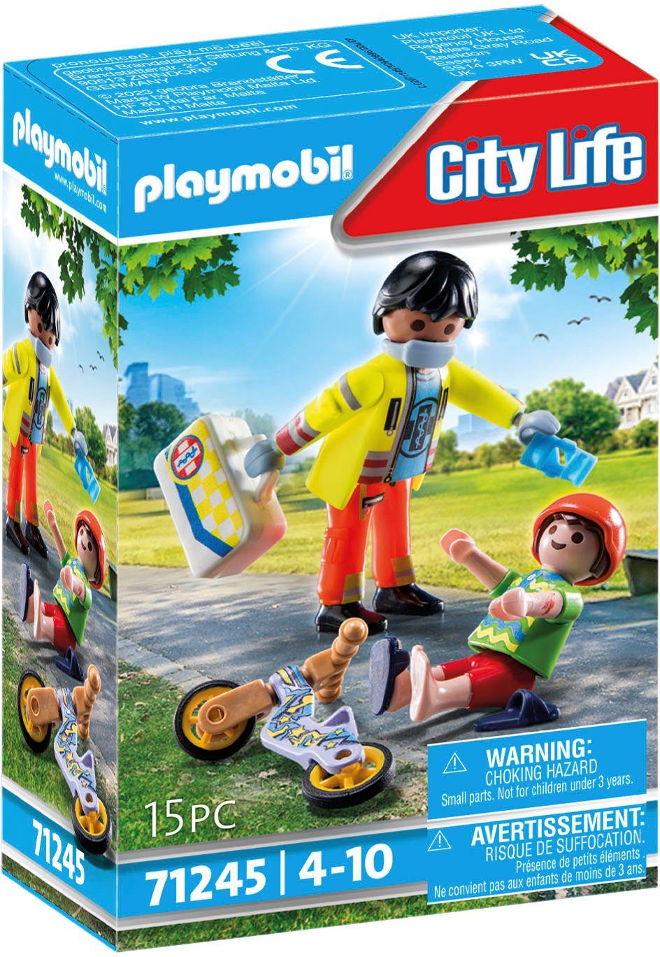 PLAYMOBIL City Life 70986 Etagenerweiterung Wohnhaus, Mit Lichteffekt,  Spielzeug für Kinder ab 4 Jahren & City Life 70987 Poolparty mit Rutsche,  Mit Lichteffekt, Spielzeug für Kinder ab 4 Jahren: : Spielzeug