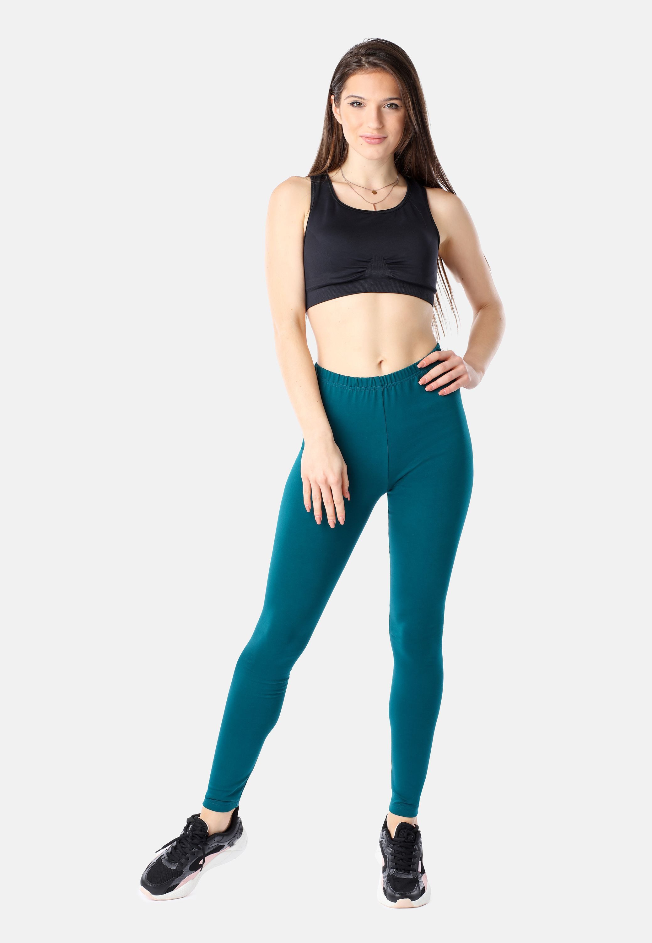 Bellivalini Leggings Damen Lange Leggings aus Bio-Baumwolle BLV50-183 (1-tlg) elastischer Bund