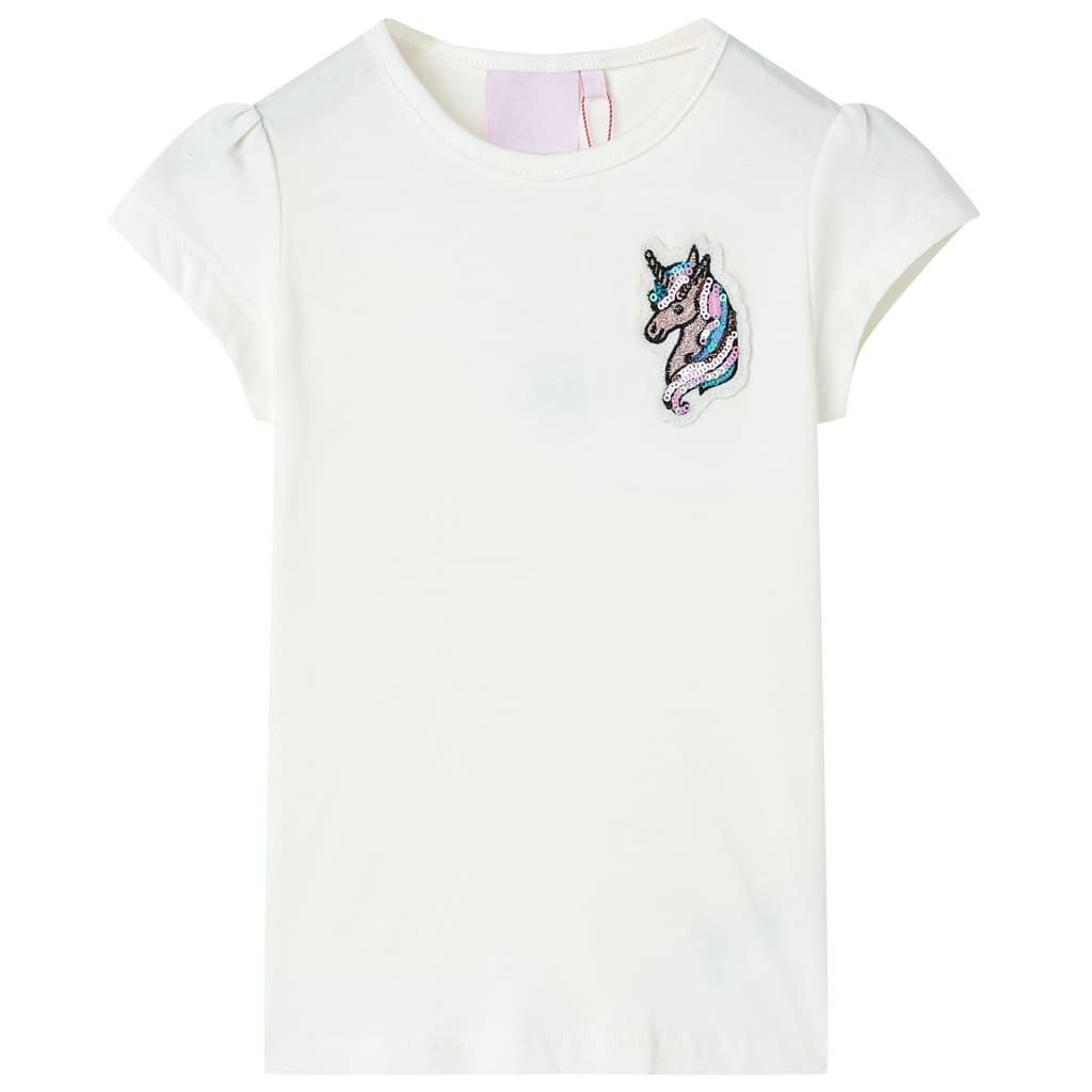 vidaXL T-Shirt Kinder-T-Shirt Ecru 104