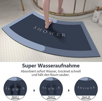 Stufenmatte Bathroom Gebogene Duschmatte, Super Absorbierende Bodenmatte, GelldG