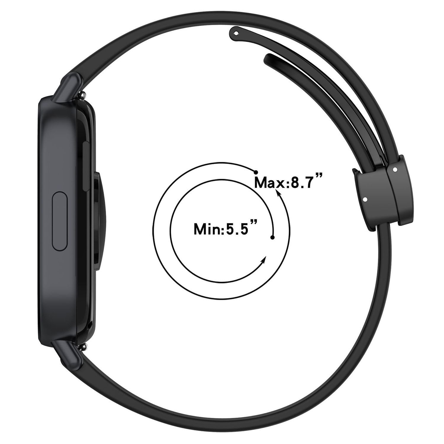 Wigento Smartwatch-Armband Für Huawei Watch GT 5 Pro 46mm Silikon Magnetisc günstig online kaufen