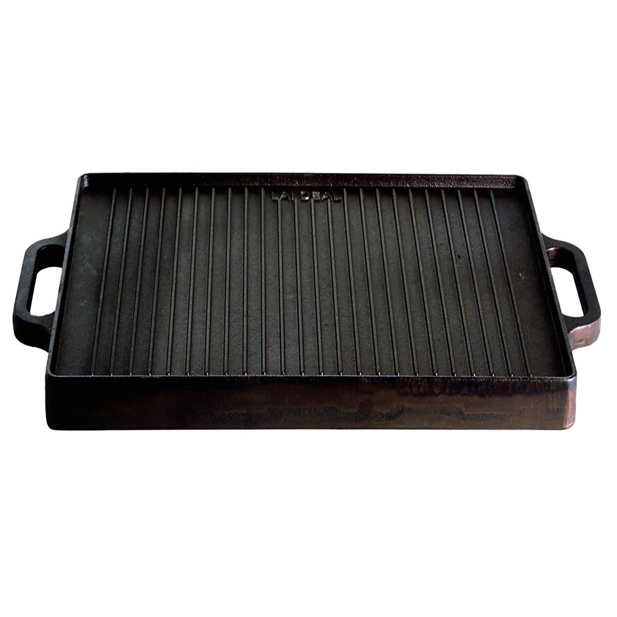 PAELLA WORLD Grillplatte Plancha Grillplatte 32x32cm Gussplatte Wendeplatte geriffelt glatt (1-St)