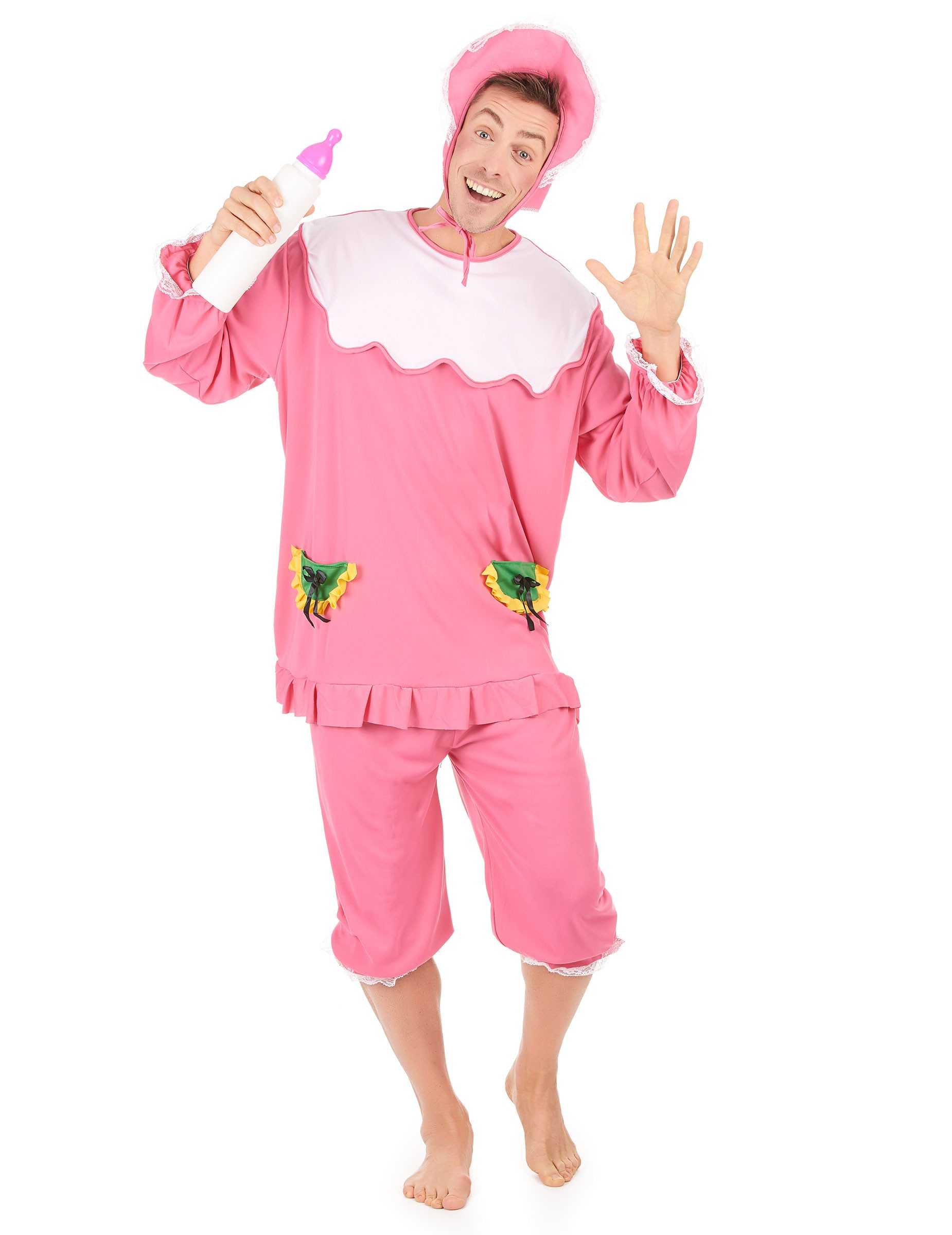Kostüm Baby Herren-Kostüm rosa-weiss