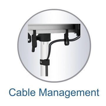 HFTEK Monitor-Halterung, (Tischhalterung für 4 Bildschirme von 15 – 27 Zoll mit VESA 75/100)