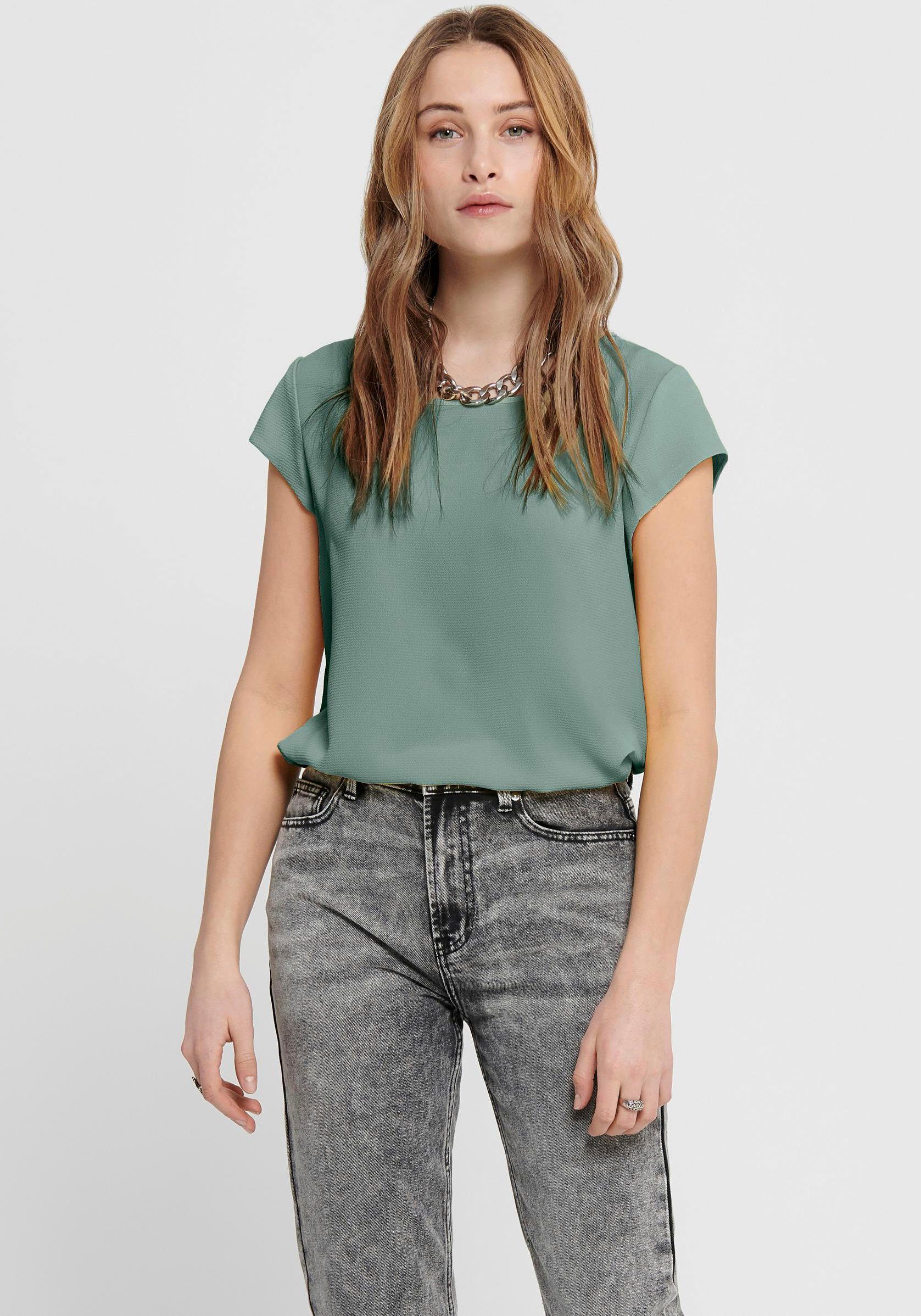 SOLID NOOS jadeite PTM ONLVIC Kurzarmbluse S/S ONLY TOP