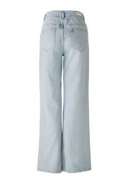 Oui Relax-fit-Jeans Jeans THE STRAIGHT mid waist, regular Lederimitatbesatz