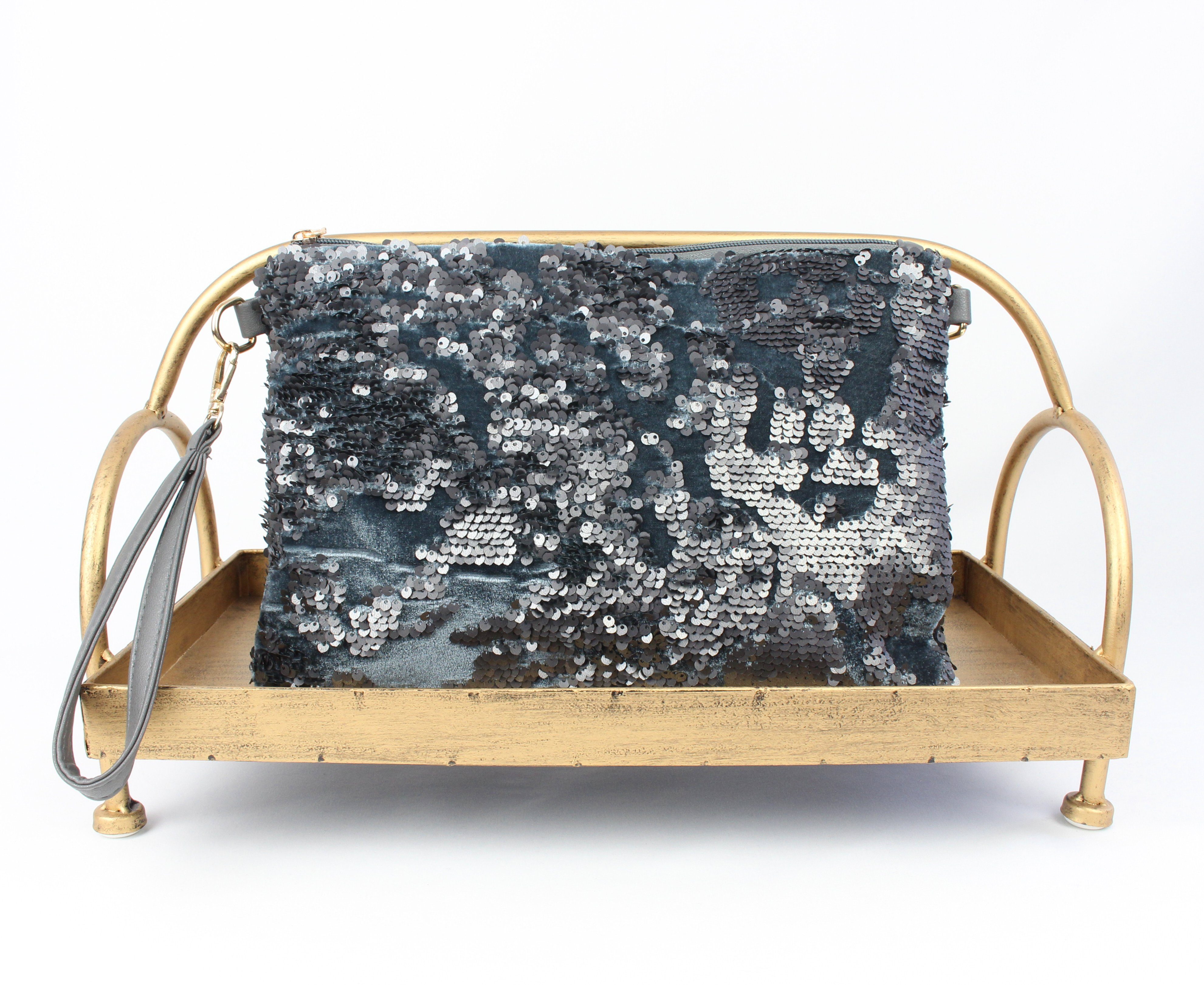 ZEBRO Clutch Pailletten-Clutch günstig online kaufen