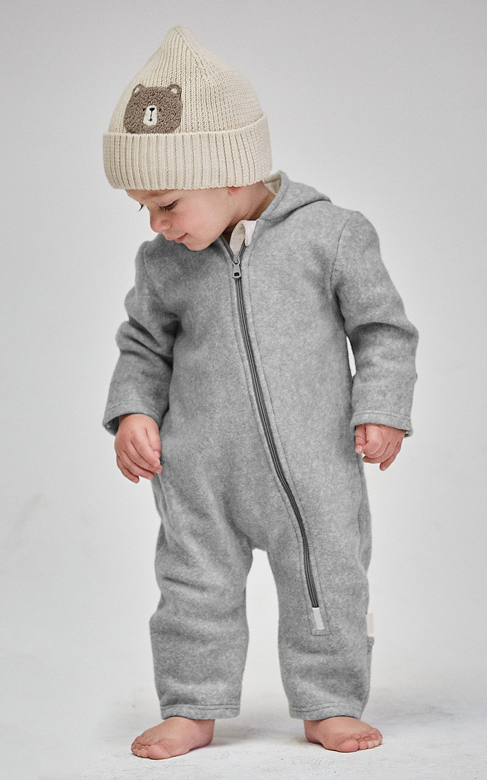 MAXIMO Overall GOTS BABY-Overall, Baumwollfleece, Reißverschluss, Jersey (1-tlg) Baumwollfleece