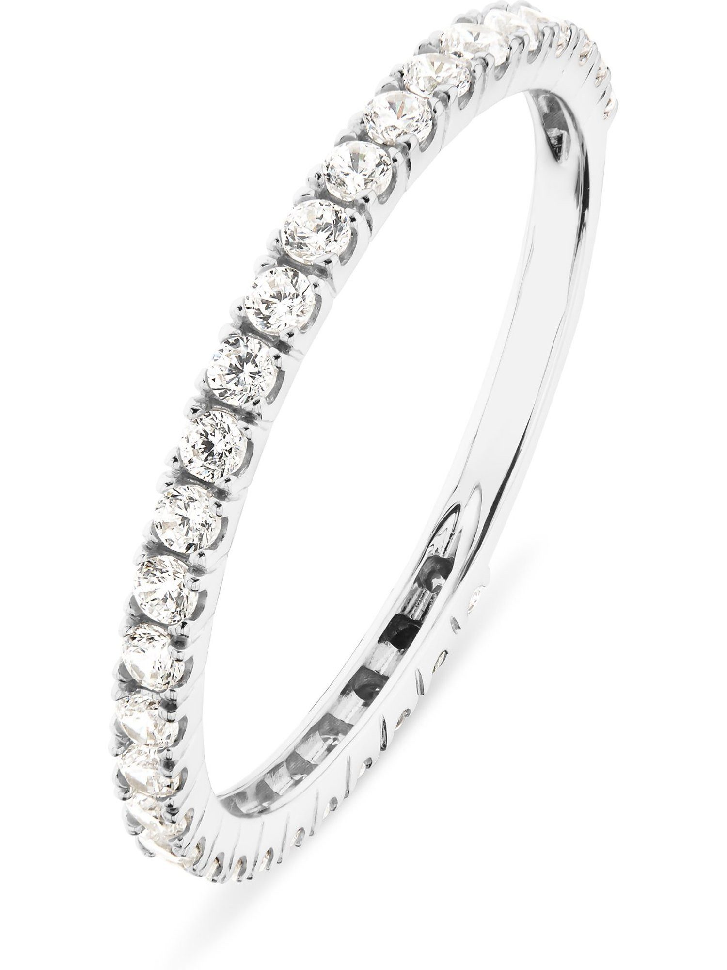 CHRIST Fingerring CHRIST Damen-Damenring 375er Weißgold Zirkonia, Zirkonia günstig online kaufen