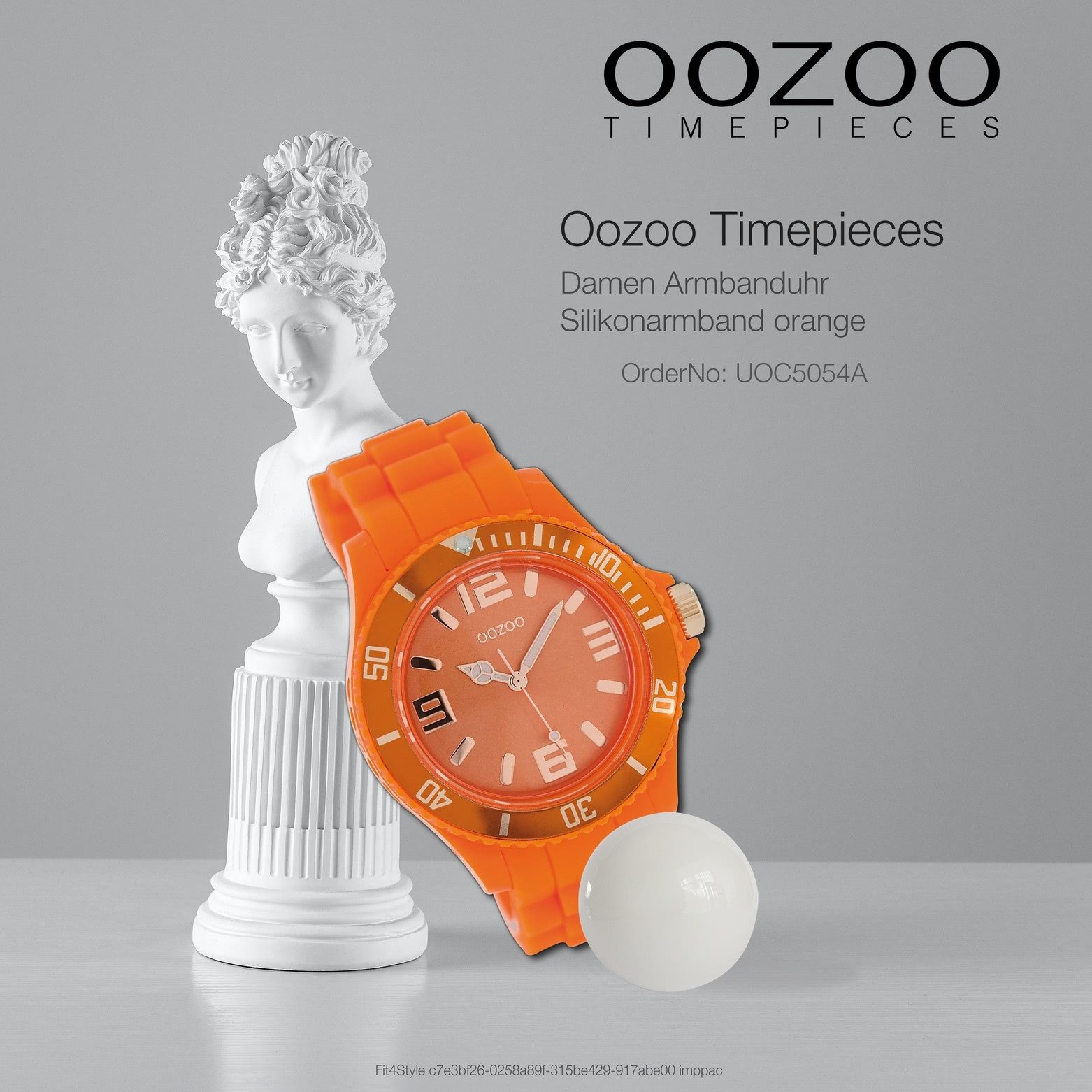 OOZOO Quarzuhr Oozoo Damen Armbanduhr blau Analog, (Analoguhr), Damenuhr rund, groß (ca. 43mm) Silikonarmband, Fashion-Style