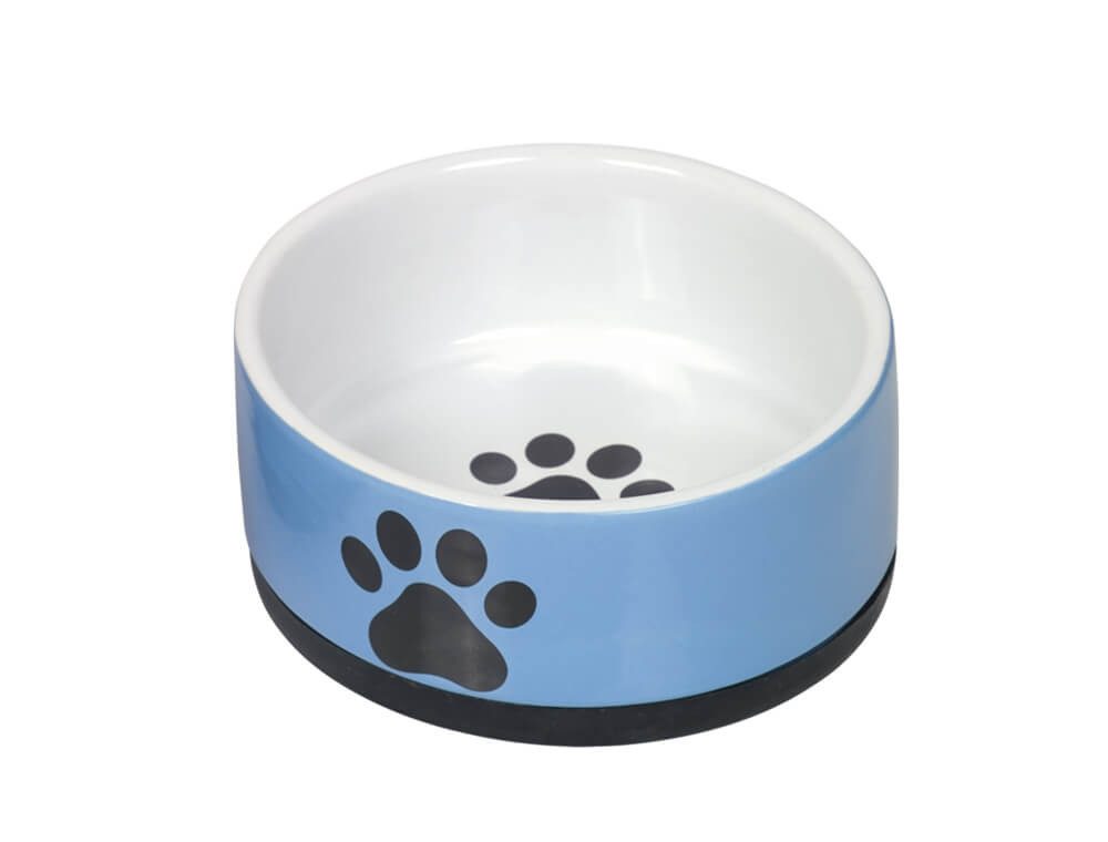 Nobby Futternapf Keramik Napf "Paw", blau, 0,4l