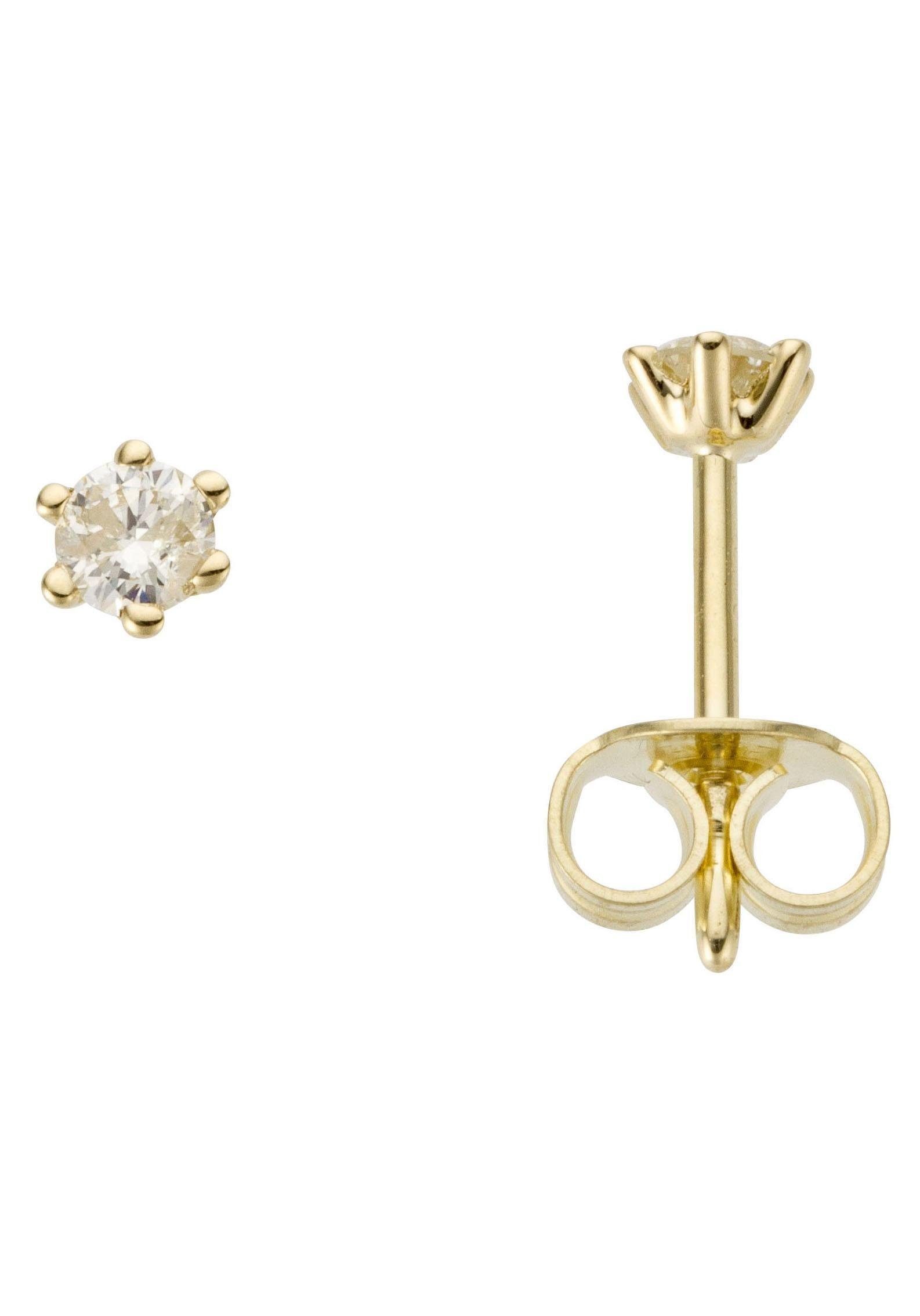 Paar Ohrstecker Schmuck Geschenk Gold 750 Ohrschmuck Solitär
