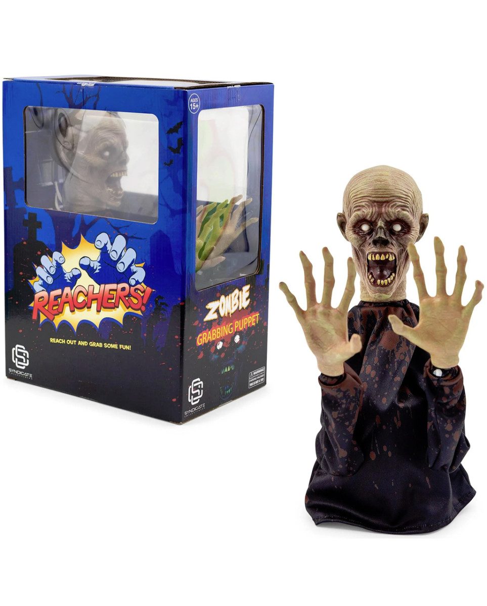 Horror-Shop Zombie-Kostüm Horror Reachers Zombie Handpuppe zum Greifen 33cm