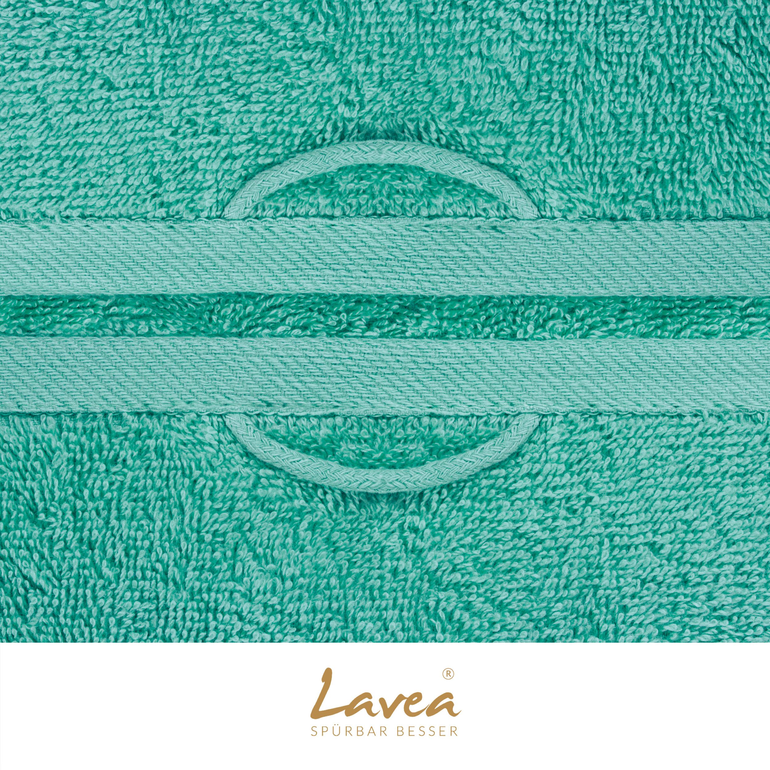 Lavea Handtuch Lavea® 4er Set Handtücher 50x100 cm, Elena Frottiererie, 100% Baumwolle (4er Set), 500 g/m² Frottier, weich & saugstark, pflegeleicht – Bild 5 von 5