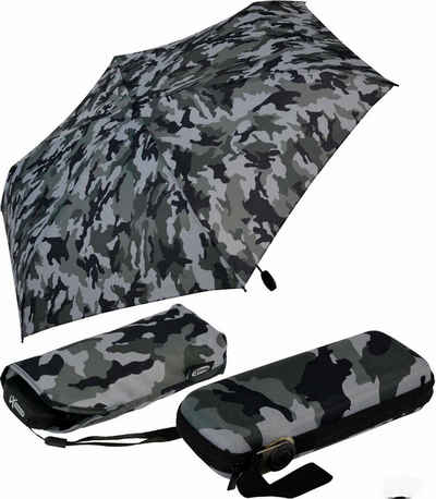 iX-brella Taschenregenschirm Super Mini Schirm mit großem Dach 94cm - Camouflage, super-mini
