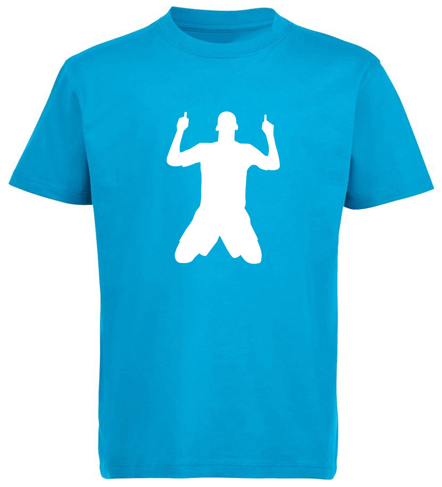 T-Shirt Kinder Fussball Print Shirt - Jubelnder Fussballer