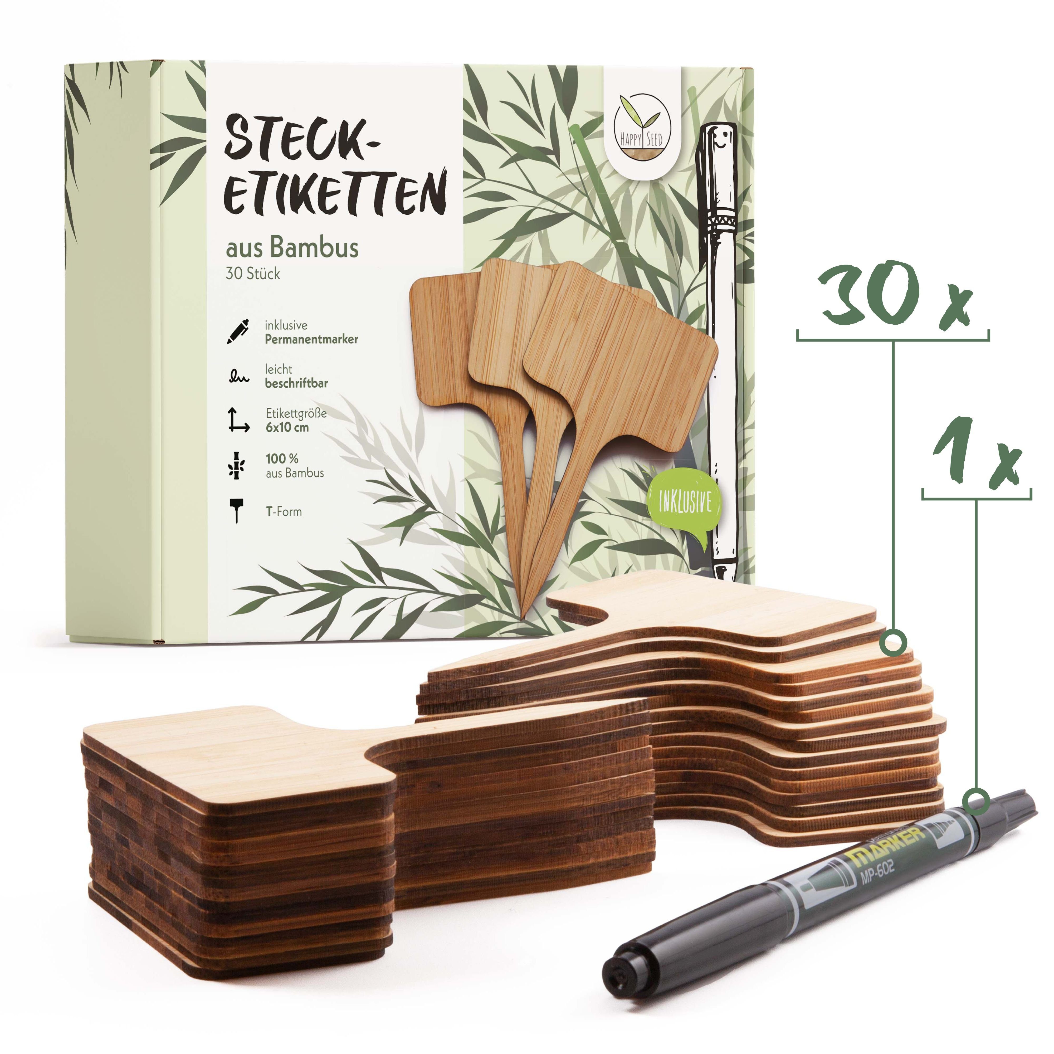 HappySeed Gartenstecker 30x Pflanzenstecker zum Beschriften günstig online kaufen