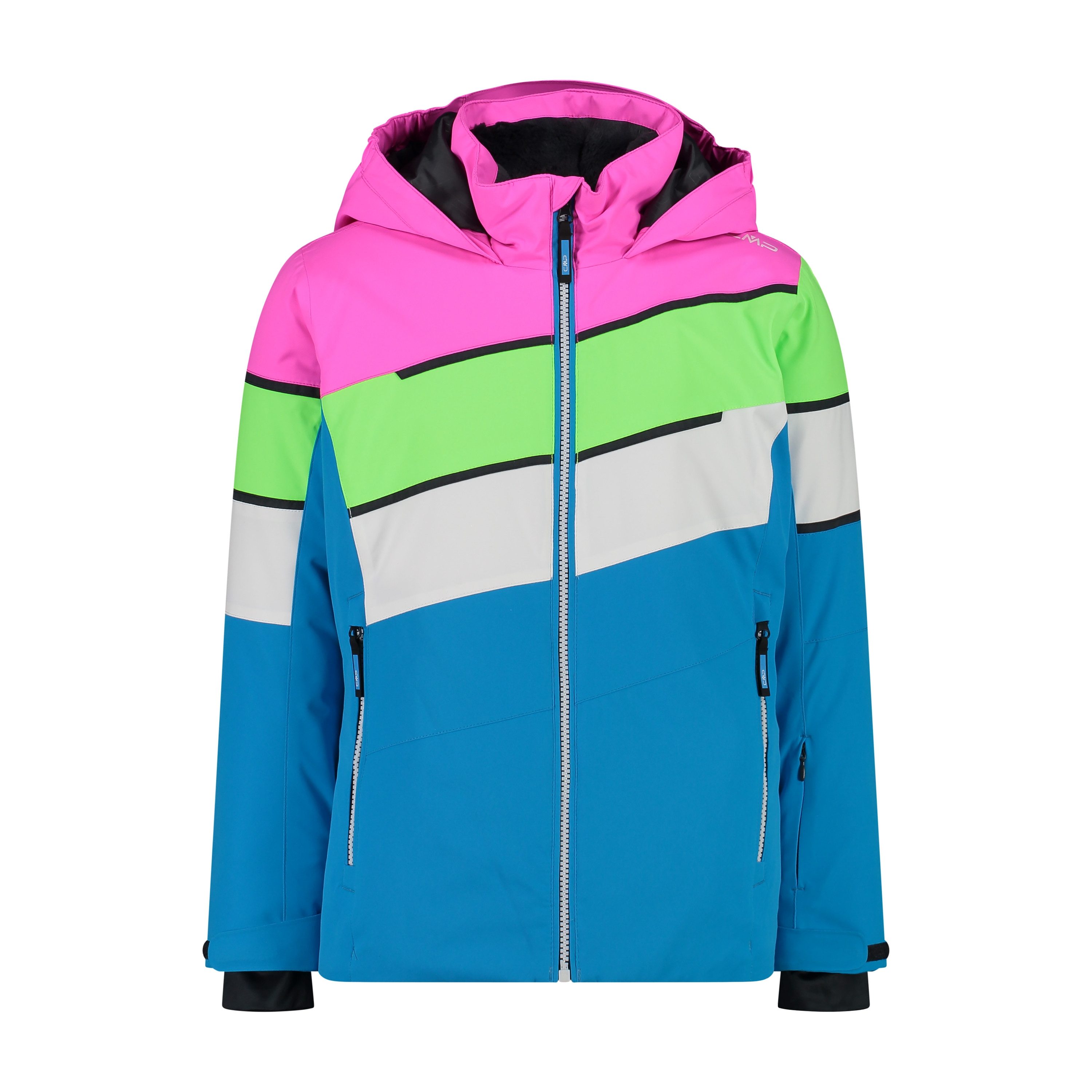 Skijacke CMP Mädchen Skijacke im Color-Block mit Zip Hood 3