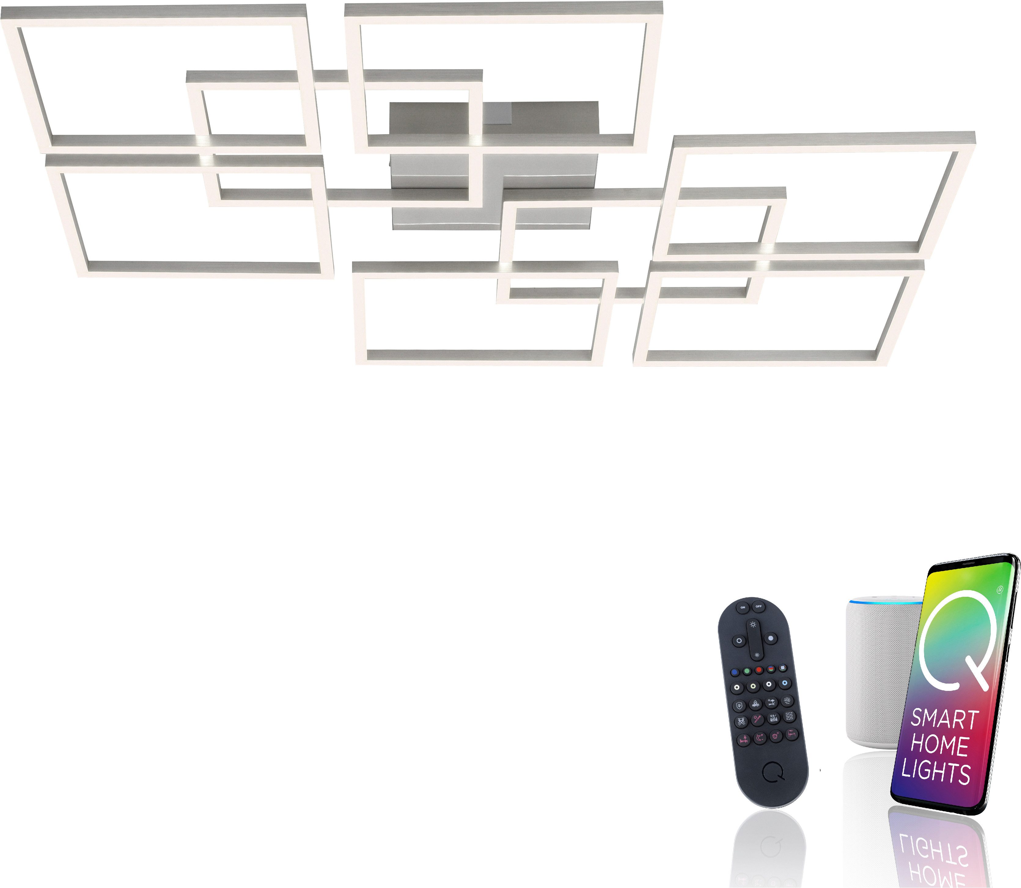 Neuhaus Q SMART HOME LIGHTS LED Deckenleuchte Q-INIGO, Smart Home, LED fest integriert, warmweiß - kaltweiß