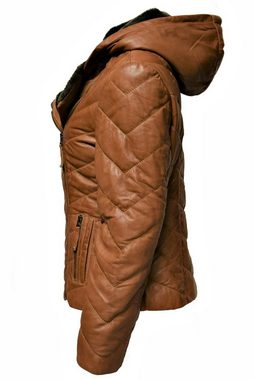 Zimmert Leather Lederjacke Mariella Stepp-Lederjacke aus weichem Leder mit Kapuze