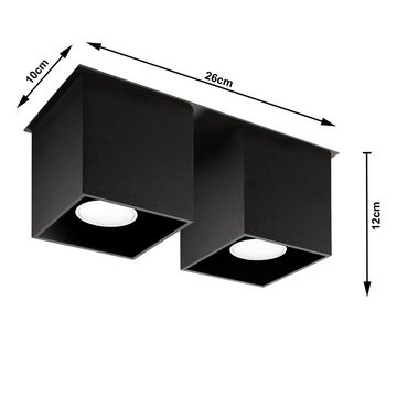 etc-shop LED Einbaustrahler, Leuchtmittel nicht inklusive, Deckenstrahler modern Designer Küchenlampen Strahler 2 flammig