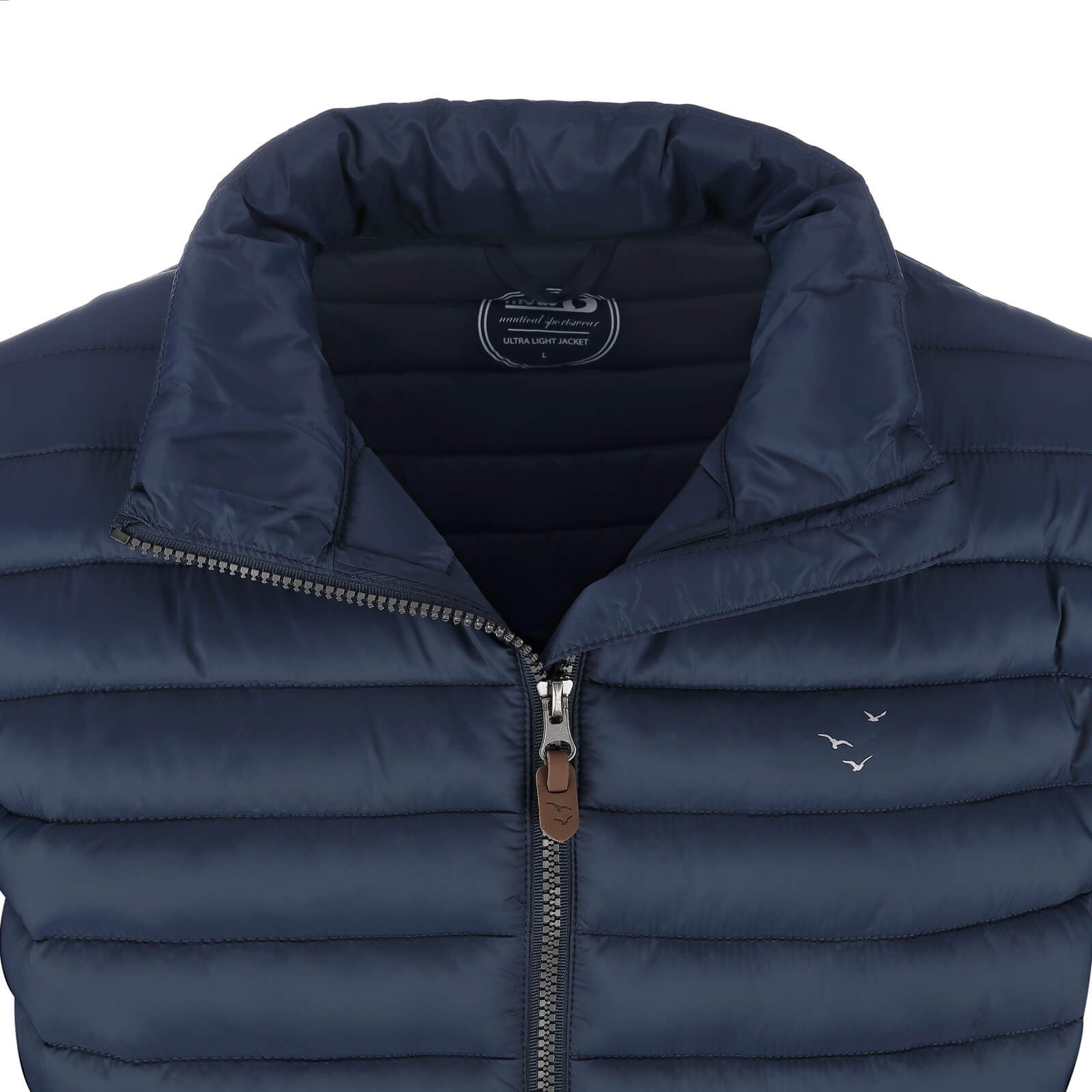 modAS Steppjacke 14103 Herren Jacke mit Stehkragen – Daunenoptik inkl. Aufbewahrungsbeutel