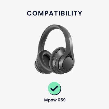 kwmobile 2x Ohr Polster für Mpow 059 Ohrpolster (Ohrpolster Kopfhörer - Kunstleder Polster für Over Ear Headphones)